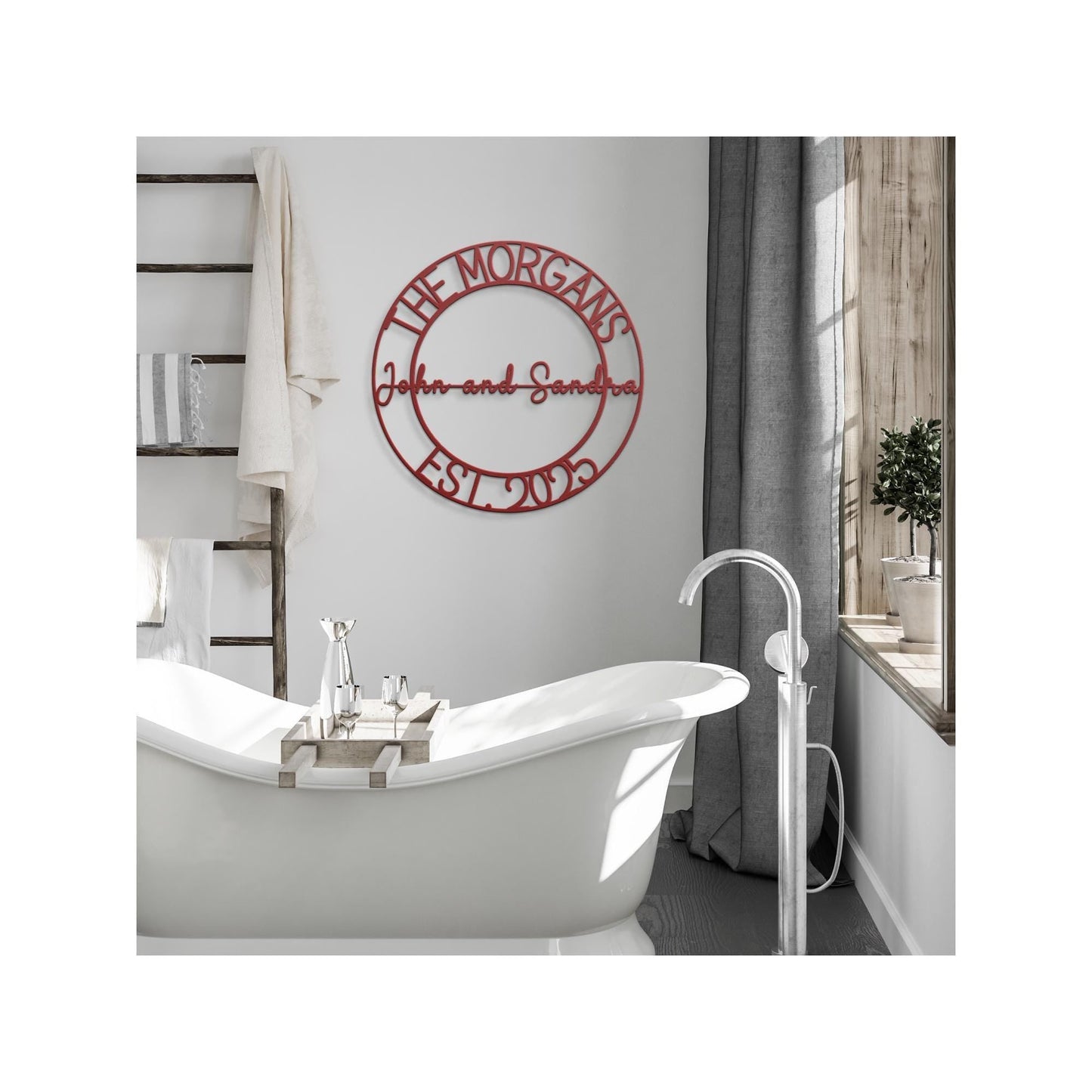 Personalized Metal Door Sign - Custom Family Plaque | Powder Coated Durable Outdoor Wall Art