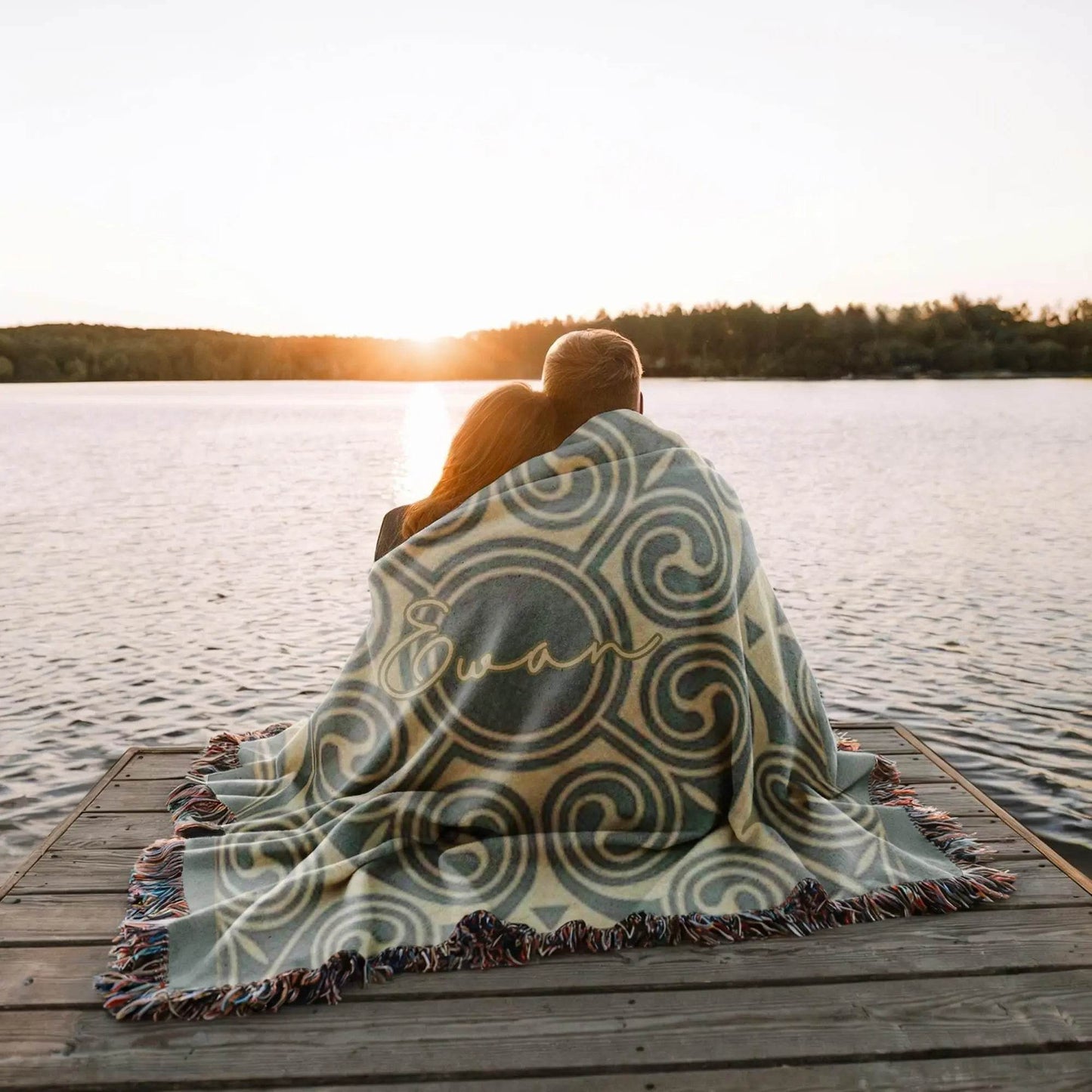 Celtic Cotton Throw Blanket – Woven Cotton Blanket With Fringed Edge, Soft Breathable Fabric - timelessbohochic.com