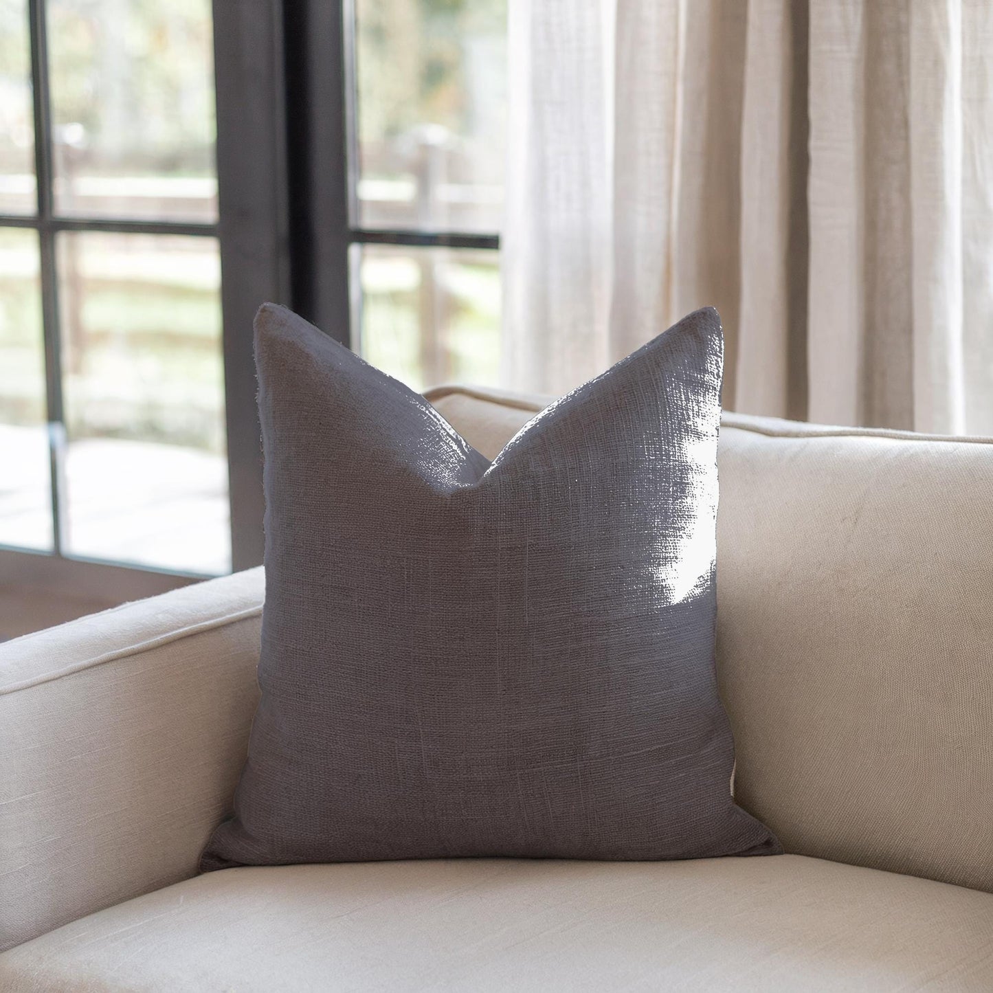 Modern Throw Blanket Set – Geometric Pattern Woven Cotton Blanket with Accent Pillow