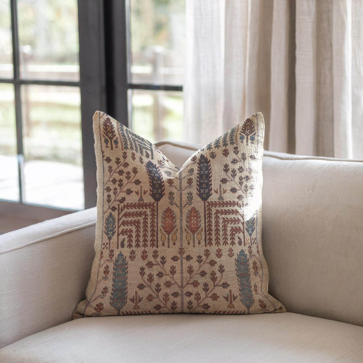 Ear Of Wheat Pillow - Farmhouse Throw Cushion | Rustic Harvest Decor, Cozy Living Room Accent