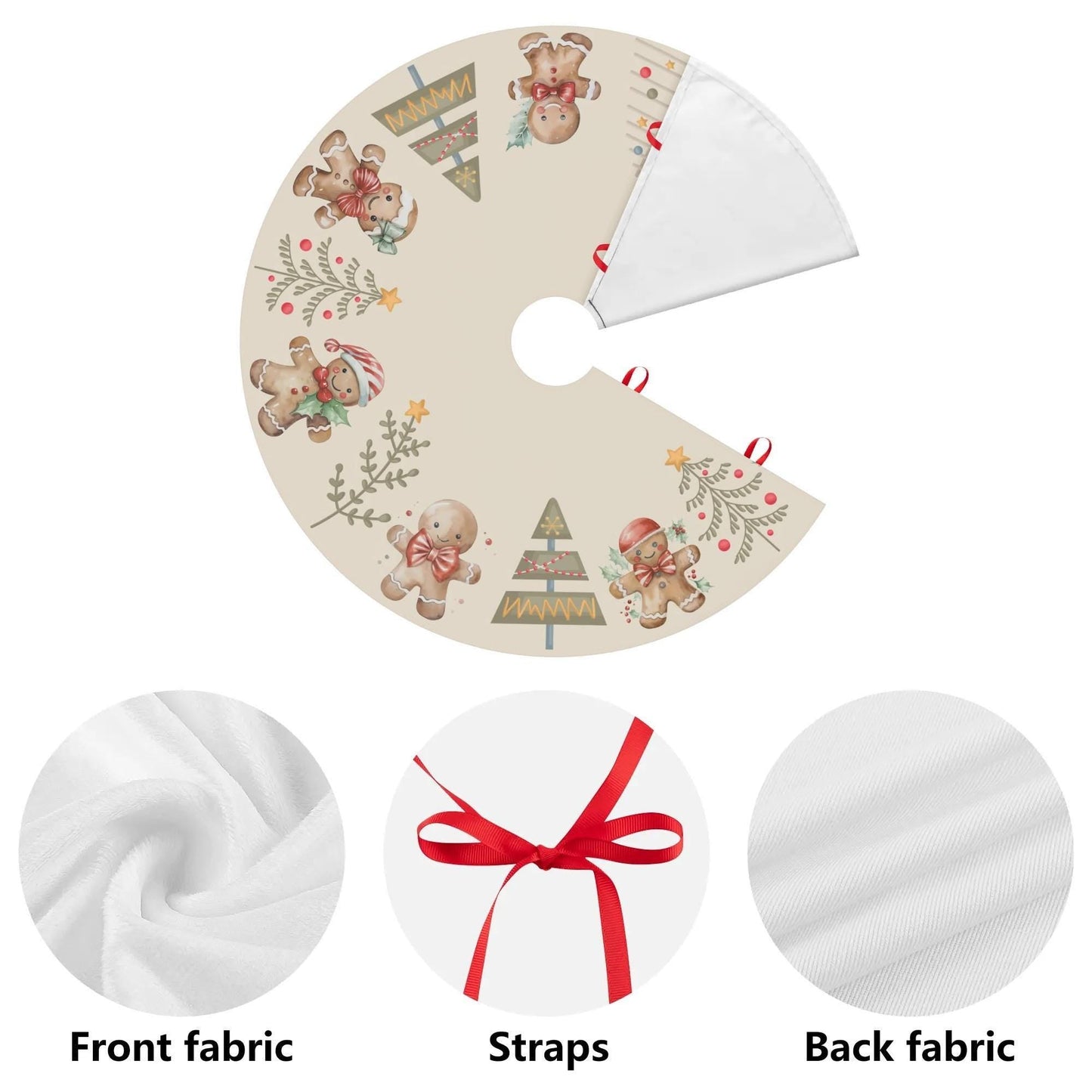 Nordic Tree Skirt - Elegant Christmas Tree Decor | Cozy Scandinavian Holiday Skirt
