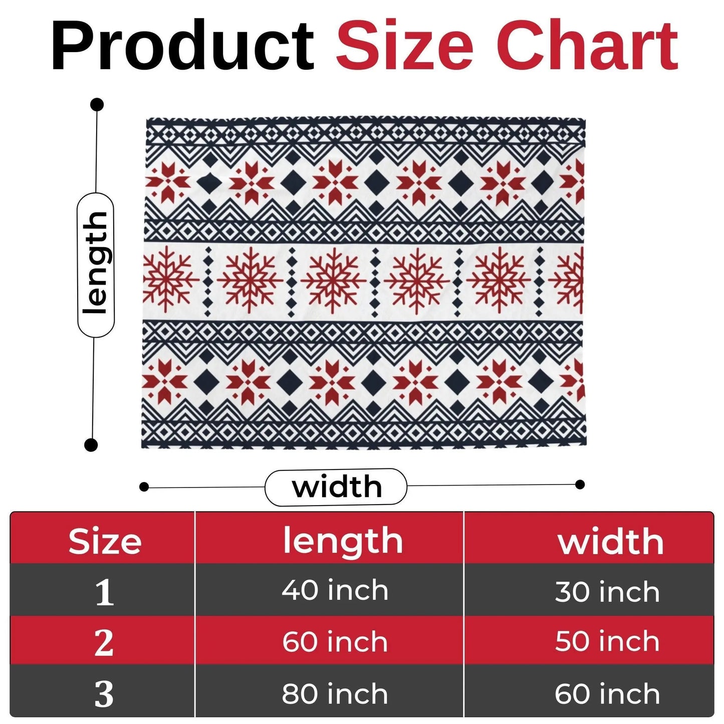 Scandinavian Fleece Throw - Red Black Snowflake Plush Velveteen Blanket Cozy Winter