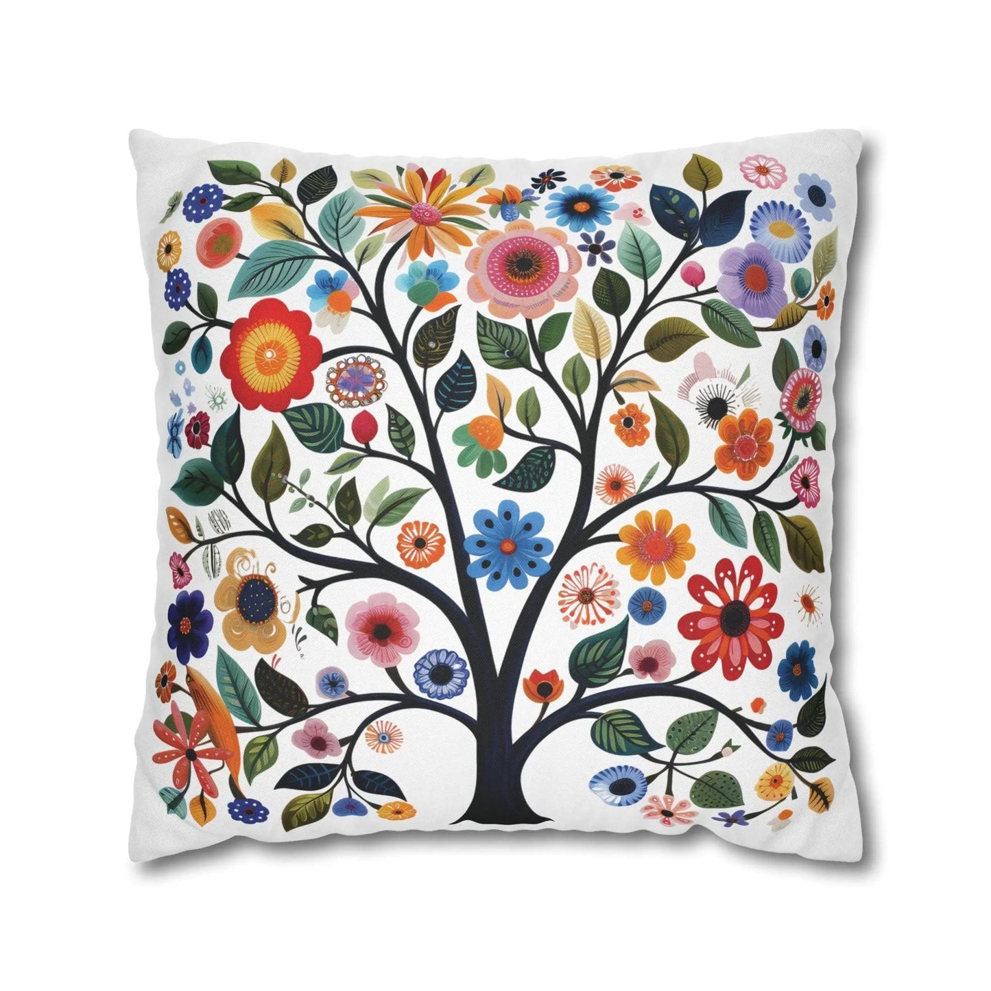 Scandi Tree Pillowcase – Nordic Cushion Cover With Concealed Zipper | Cozy Forestcore Sham