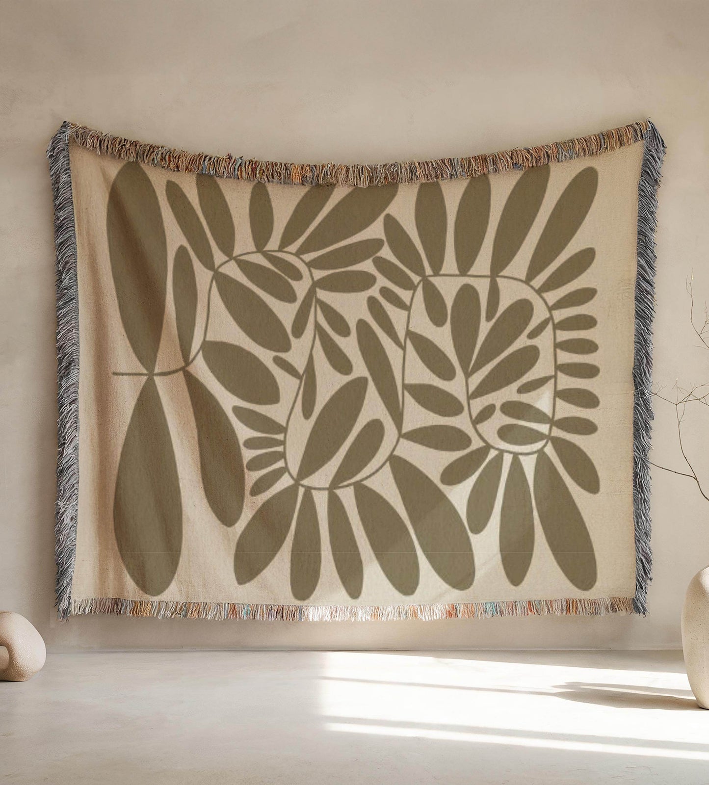 Scandi Woven Wall Hanging – Mid Century Modern Decor | Cozy Home Accent Piece - timelessbohochic.com