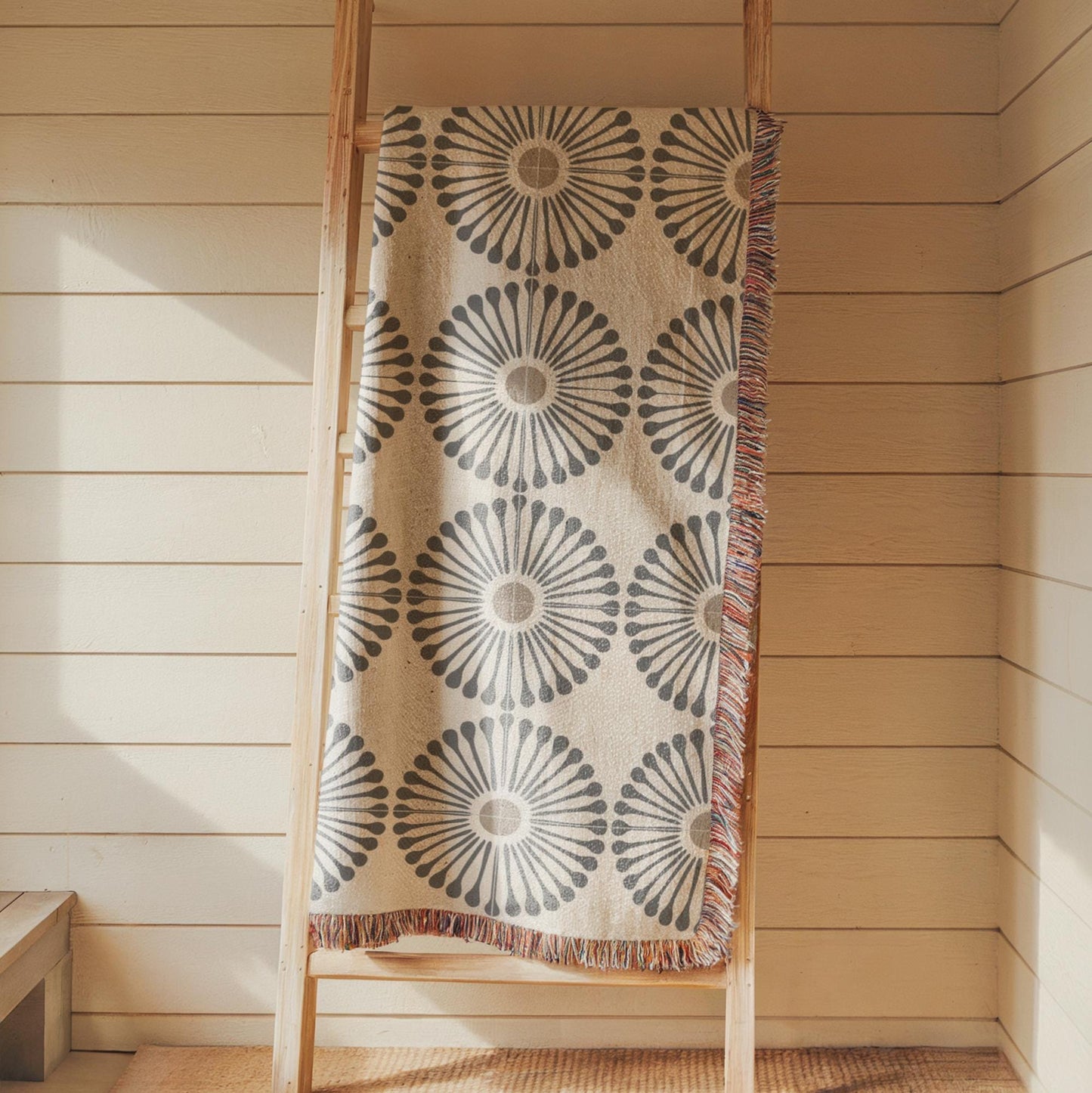 Sunflower Fabric Tapestry - Boho Wall Tapestry With Colorful Fringed Edges