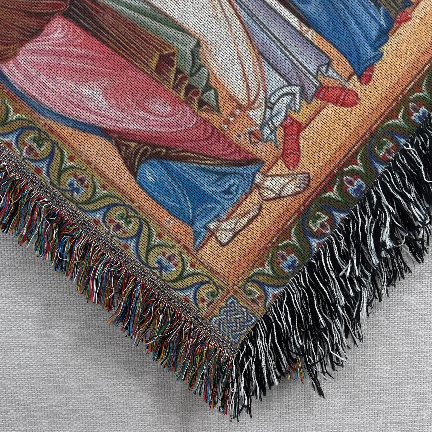 Armenian Cotton Blanket - Woven Throw with Haykakan Hampartsum Design | Cozy Sofa Decor