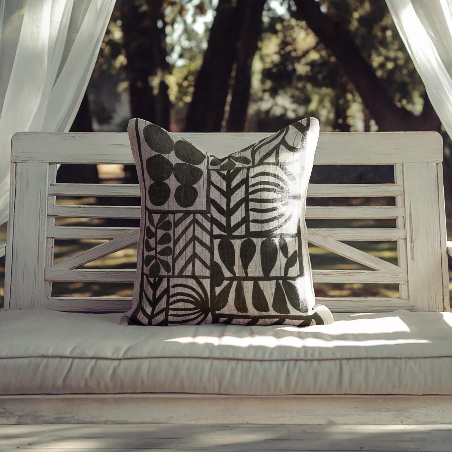 Geometric Throw Pillow - Black White Pillow | Modern Decorative Cushion, Minimalist Home Decor