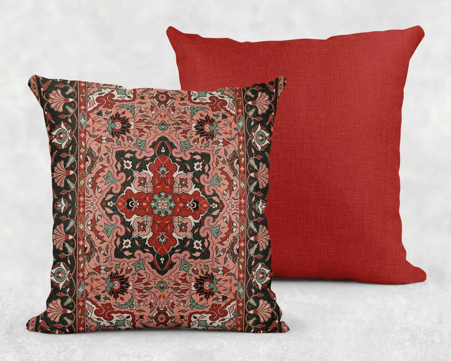 Turkish Pillow Blanket Set - Boho Cotton Sofa Throw with Geometric Accent Pillows - timelessbohochic.com