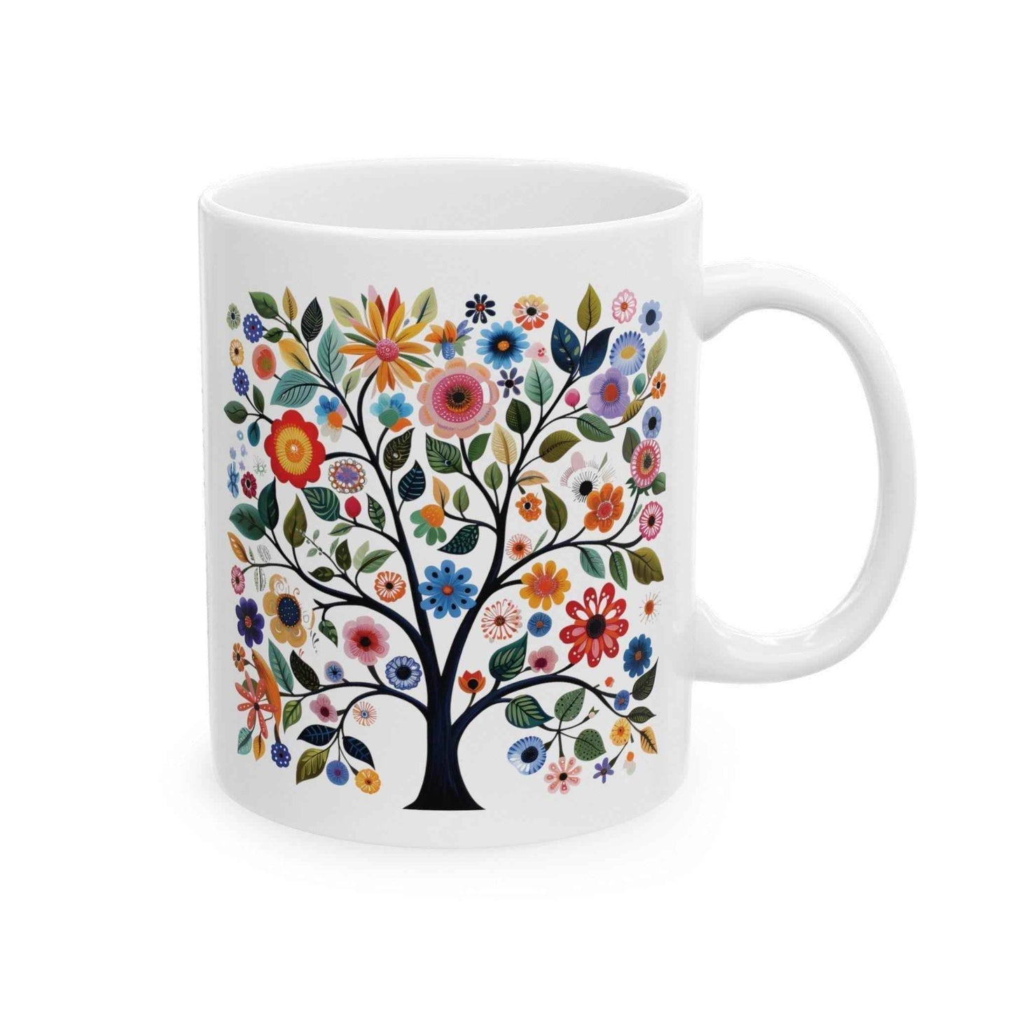Scandinavian Mug - Custom Tree of Life Design | Personalized Scandinavian Mug for Coffee Lovers - timelessbohochic.com