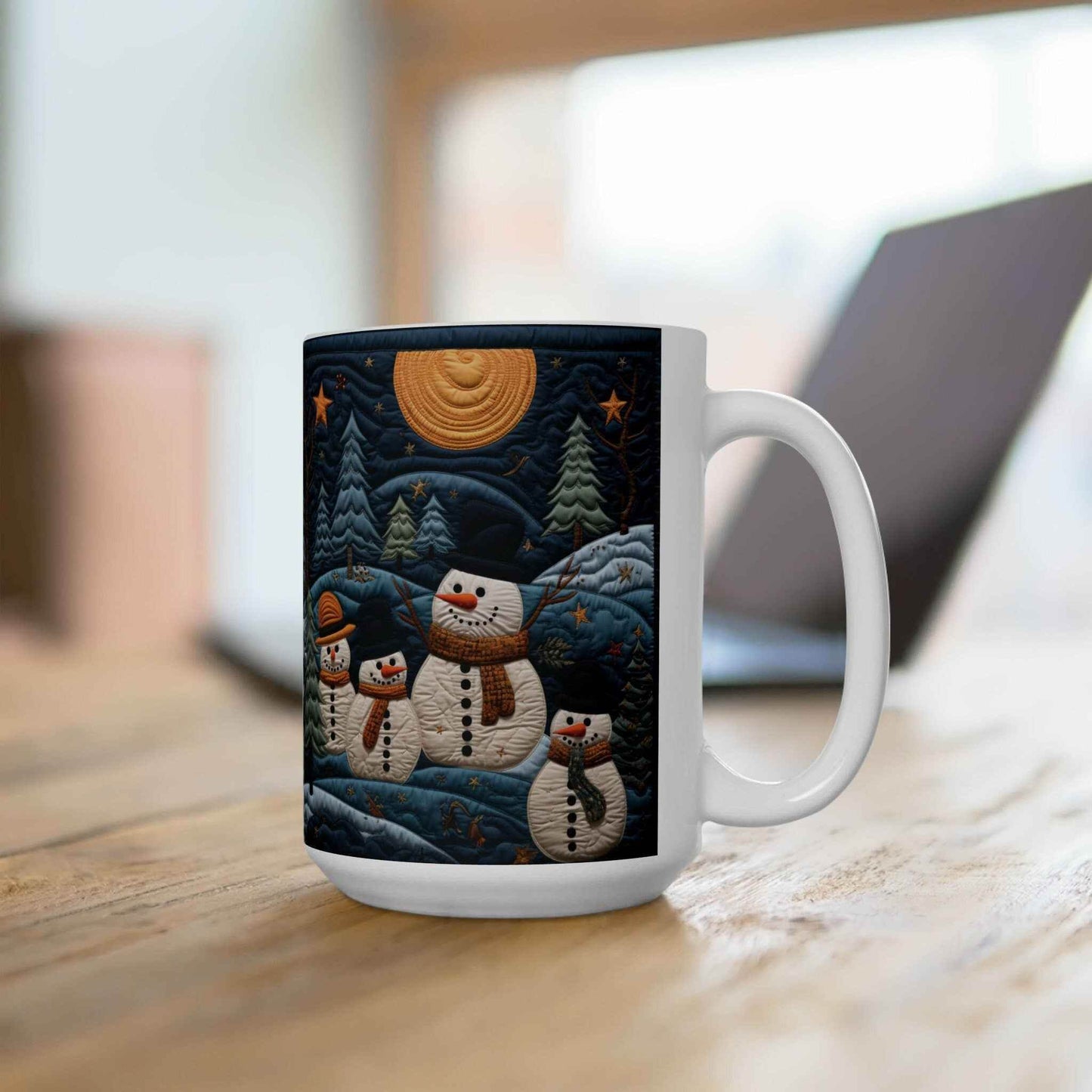 Snowman Coffee Mug - Ceramic Winter Drinkware | Festive Snowman Mug Design - timelessbohochic.com