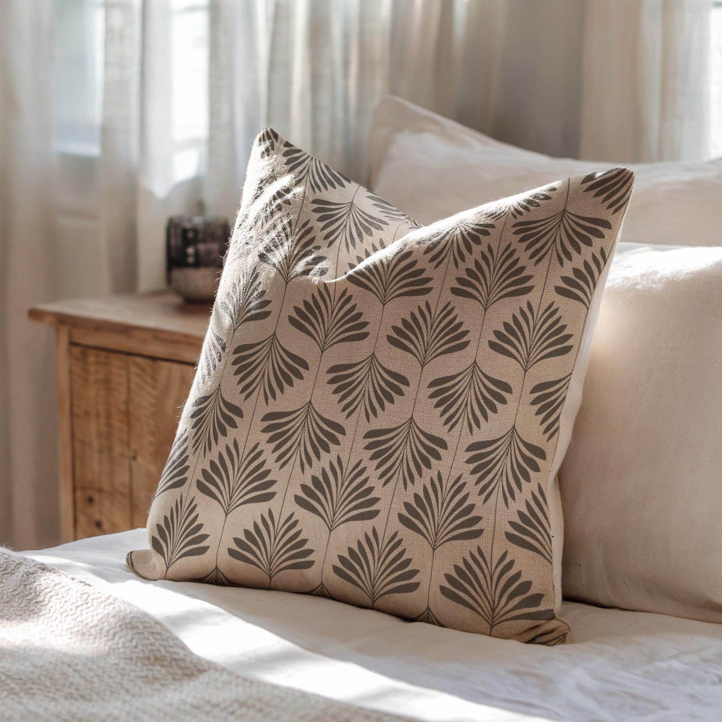 Monochromatic Pillow – Woven Cushion | Neutral Decor Putty Grey | Cozy Scandinavian Accent - timelessbohochic.com