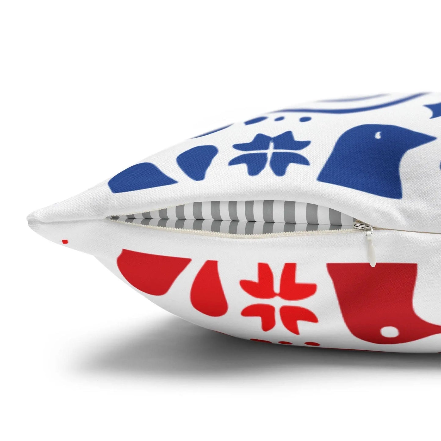 Swedish Folk Art Pillowcase – Scandinavian Throw Pillow Cover | Two-Sided Cushion