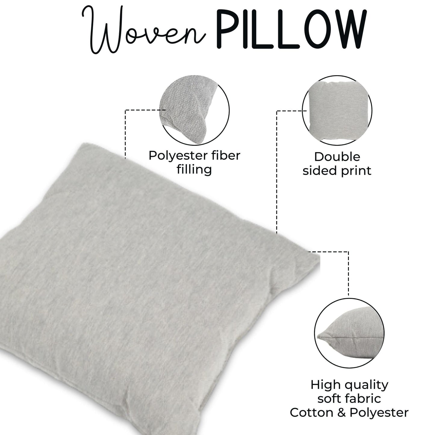 Woven Fall Pillow – Autumn Throw Pillow With Acorn Pine Cone Design
