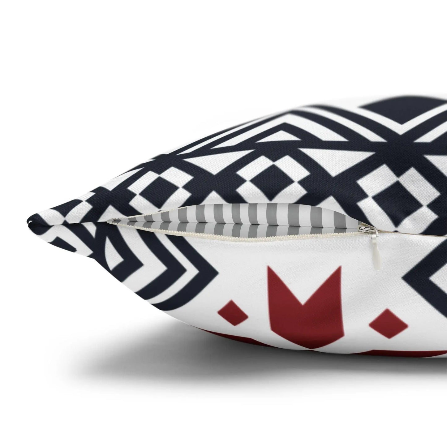 Scandi Pillow Cover – Black Red Snowflake Nordic Cushion | Winter Home Decor