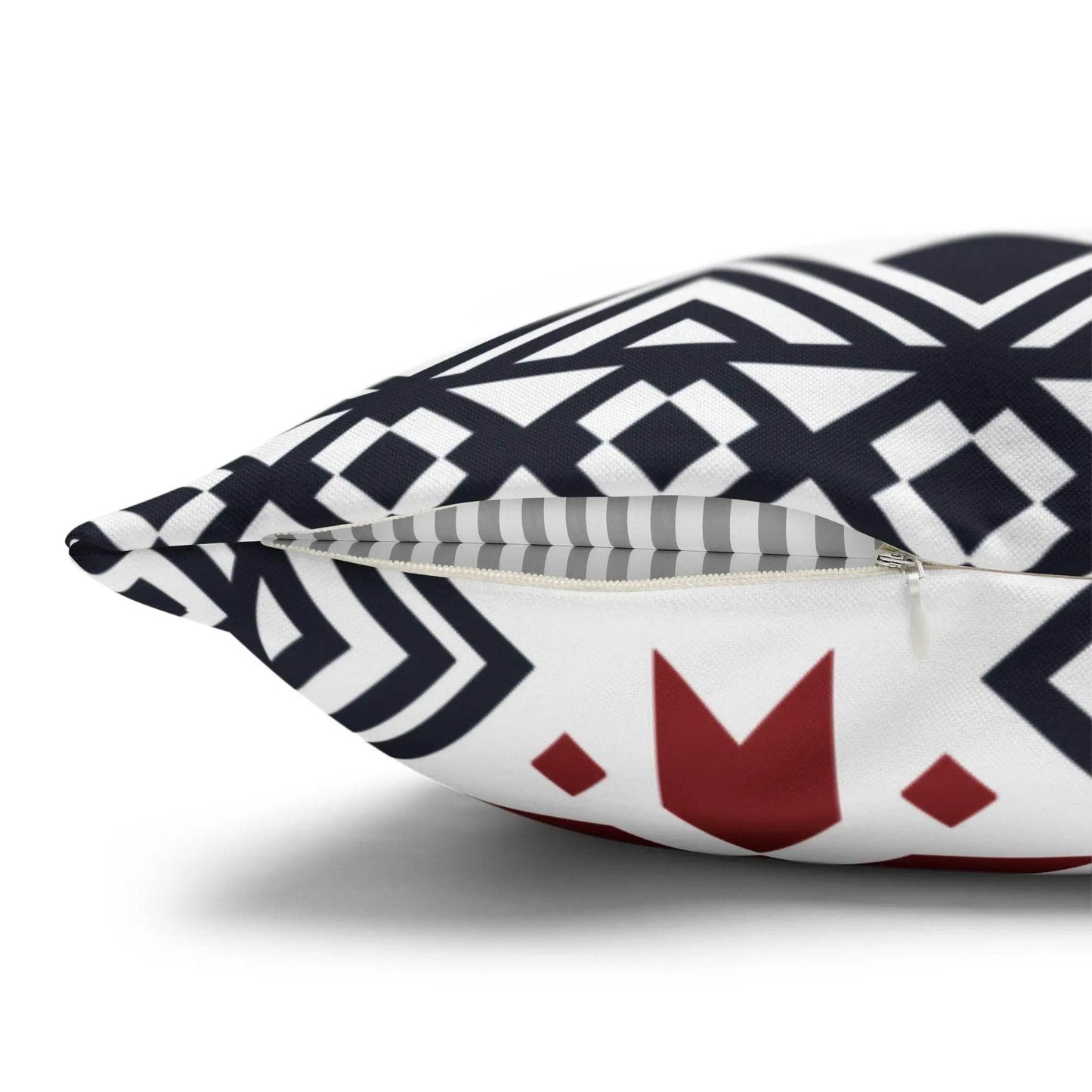 Scandi Pillow Cover – Black Red Snowflake Nordic Cushion | Winter Home Decor - timelessbohochic.com