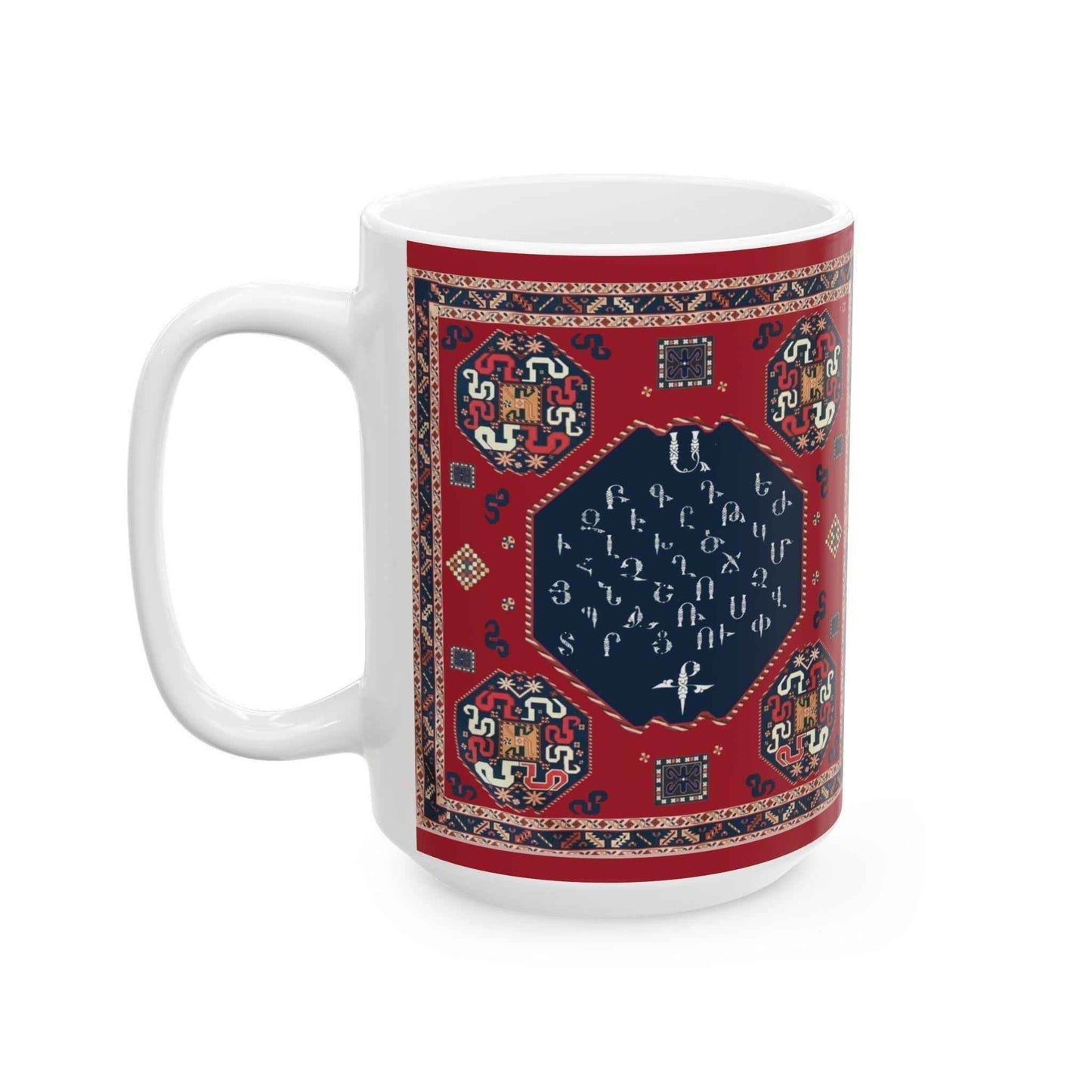 Armenian Heritage Mug - Ceramic Coffee Cup With Custom Name - 11oz Glossy Finish - timelessbohochic.com