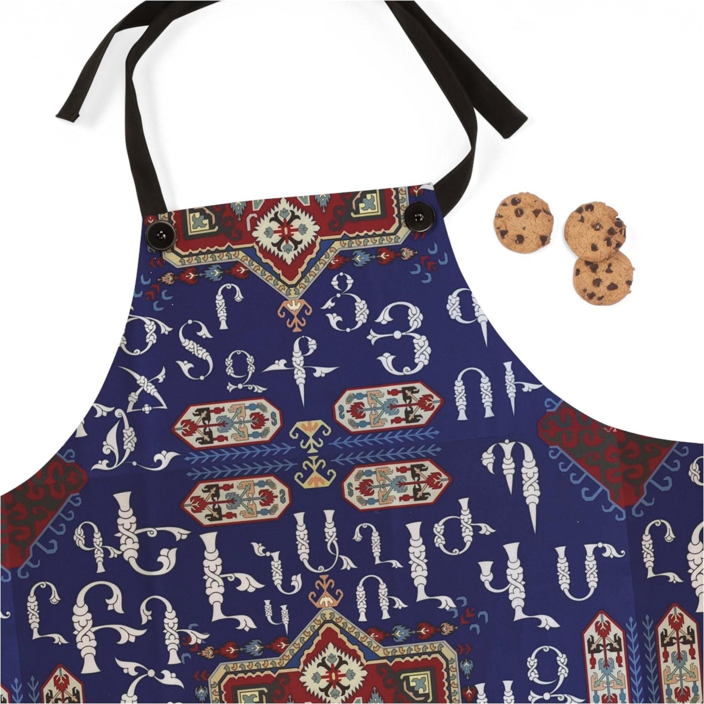 Armenian Alphabet Apron - Haykakan Design Cooking Bib | Unique Armenian Gift