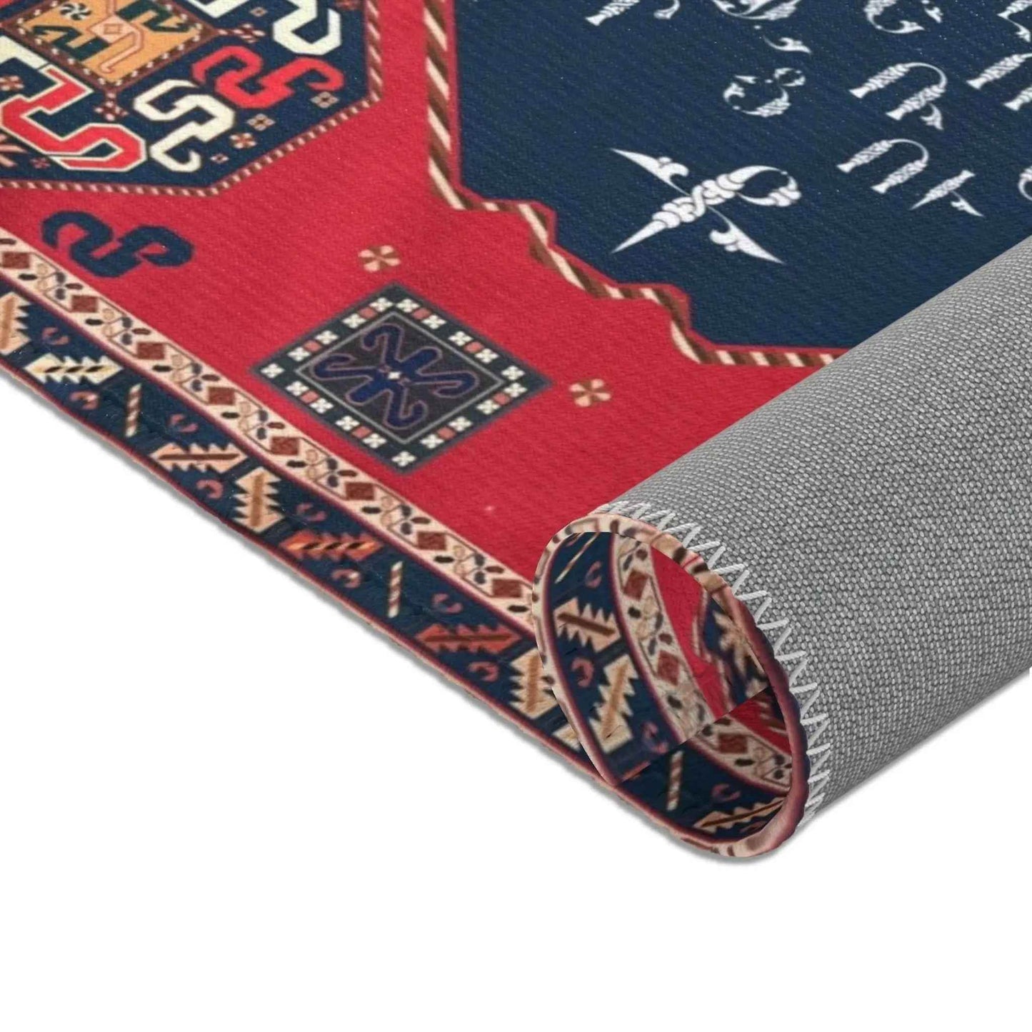 Armenian Area Rug - Durable Polyester Chenille Rug | Armenian Heritage Doormat - timelessbohochic.com