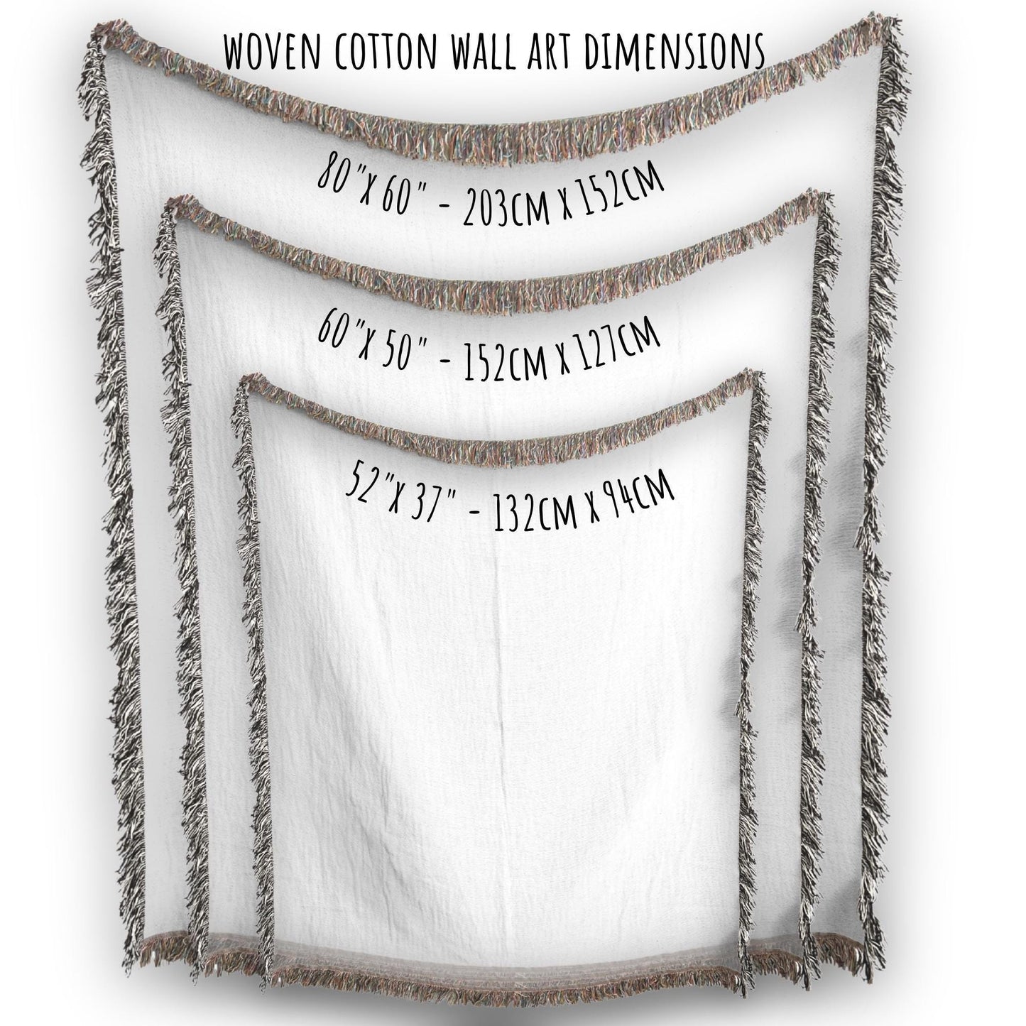 Woven Statement Blanket – Modern Throw Cotton Artisan Decorative Throw with Colorful Fringed Edges