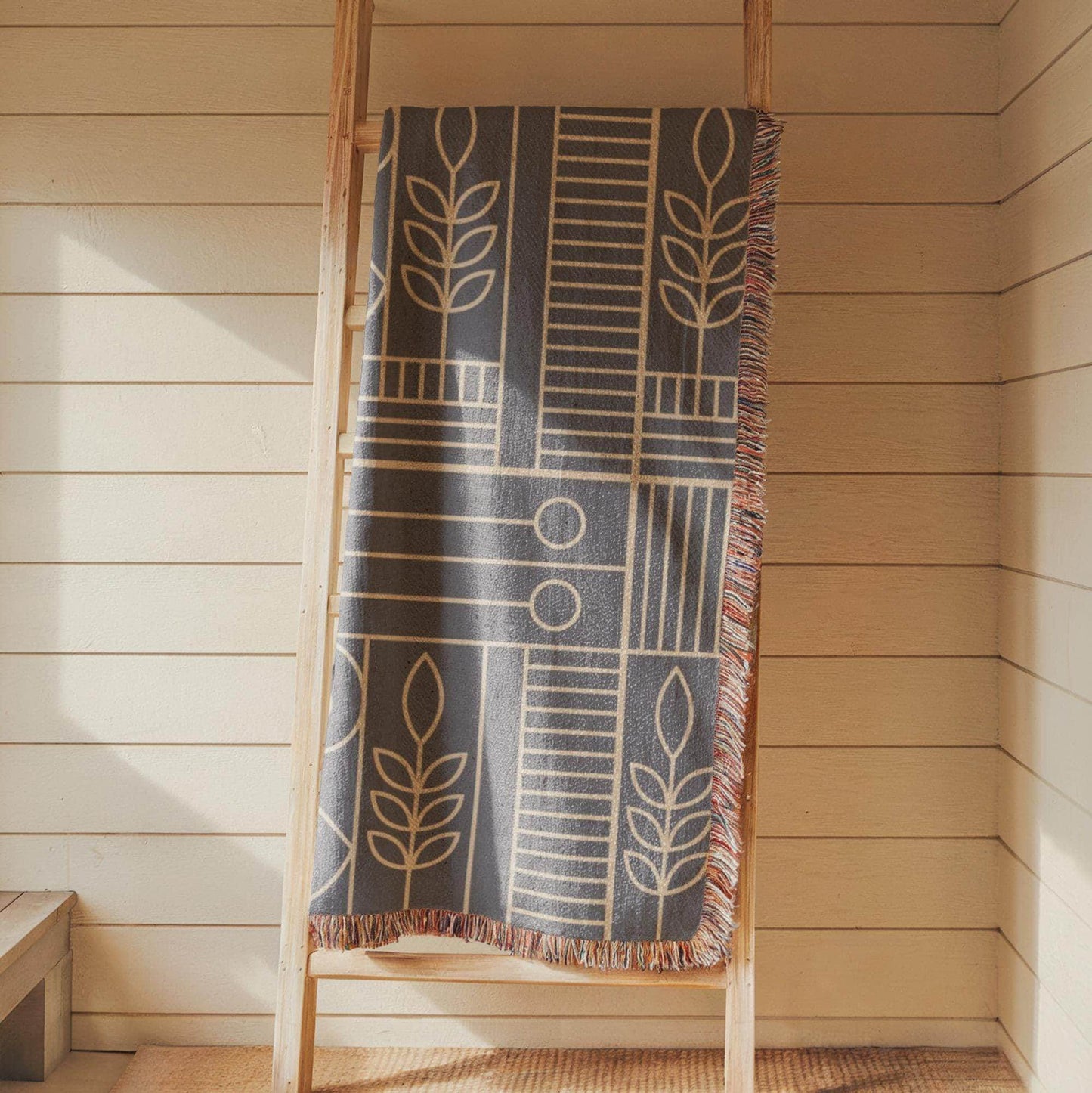Woven Tapestry Blanket – Modern Throw Blanket with Geometric Pattern, Cozy Home Decor - timelessbohochic.com