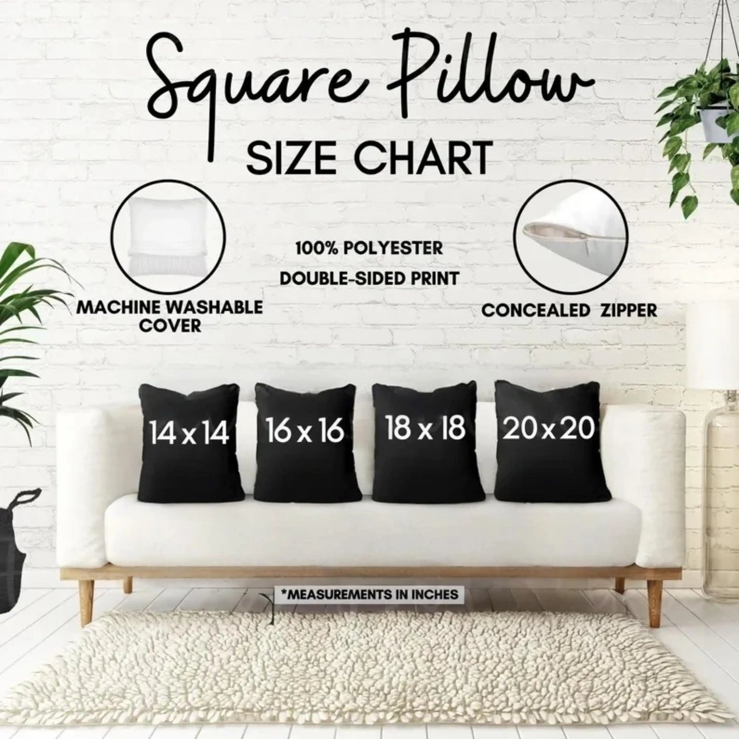 Scandi Tree Pillowcase – Nordic Cushion Cover With Concealed Zipper | Cozy Forestcore Sham
