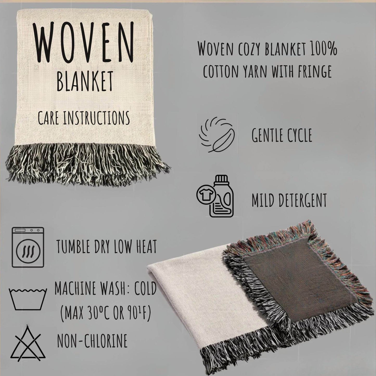 Ghost Blanket Halloween Throw - Cozy Woven Cotton Bedding for Spooky Nights - timelessbohochic.com
