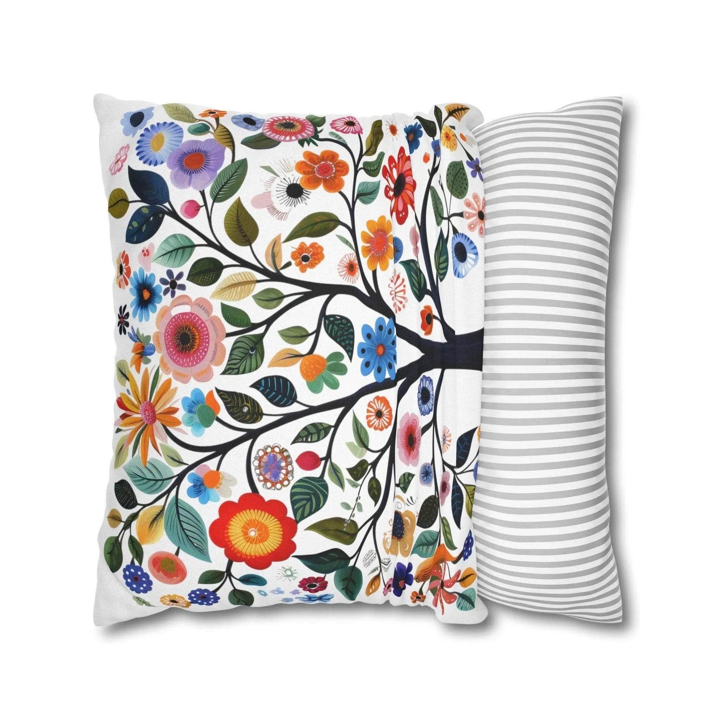 Nordic Tree of Life Pillow – Scandinavian Decor | Cozy Hygge Living Room Cushion - timelessbohochic.com