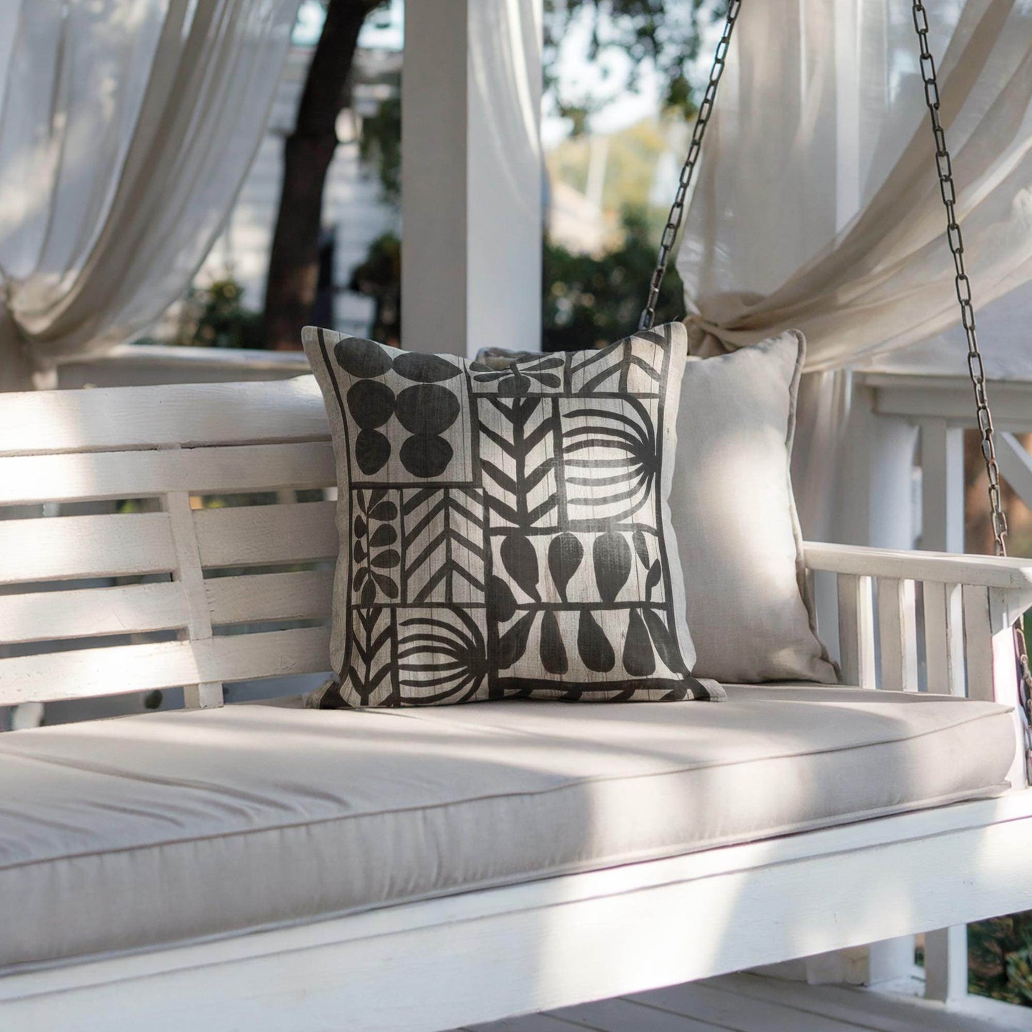 Geometric Throw Pillow - Black White Pillow | Modern Decorative Cushion, Minimalist Home Decor - timelessbohochic.com