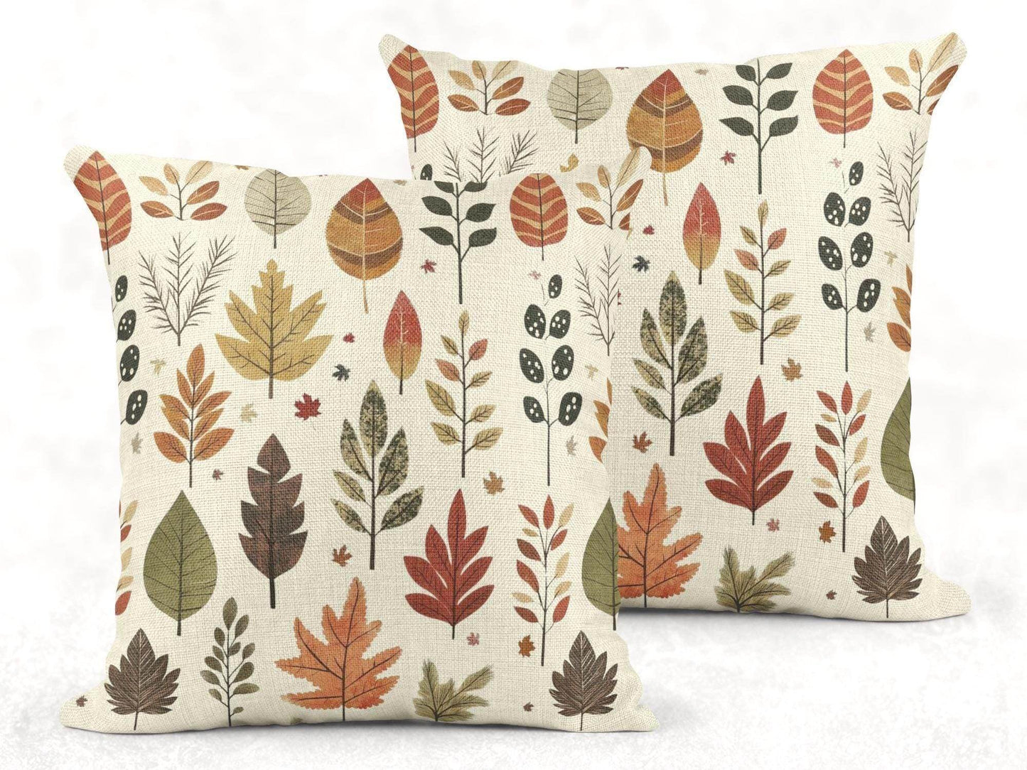 Autumn Leaves Pillow – Fall Decorative Cushion | Cozy Seasonal Throw Pillow - timelessbohochic.com