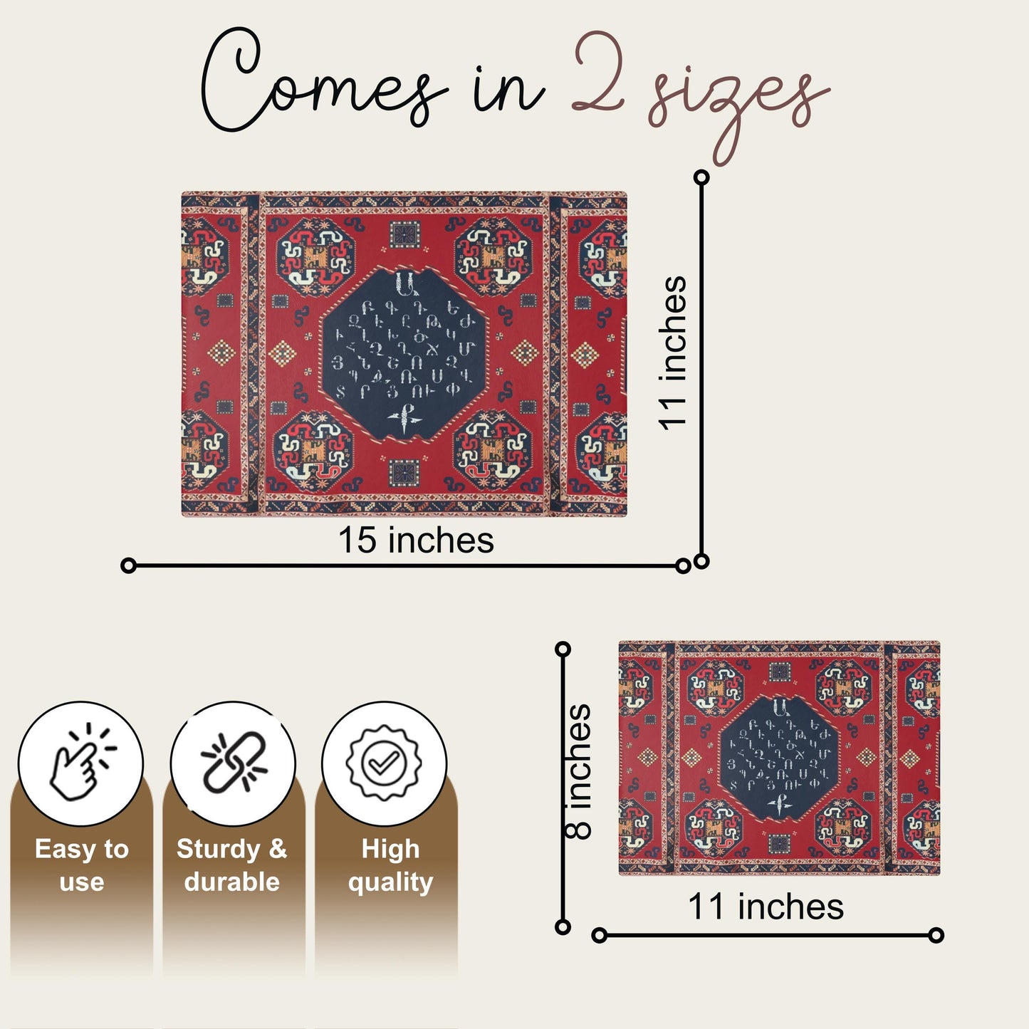 Armenian Glass Cutting Board – Textured Surface With Non-Slip Rubber Feet For Kitchen And Gift