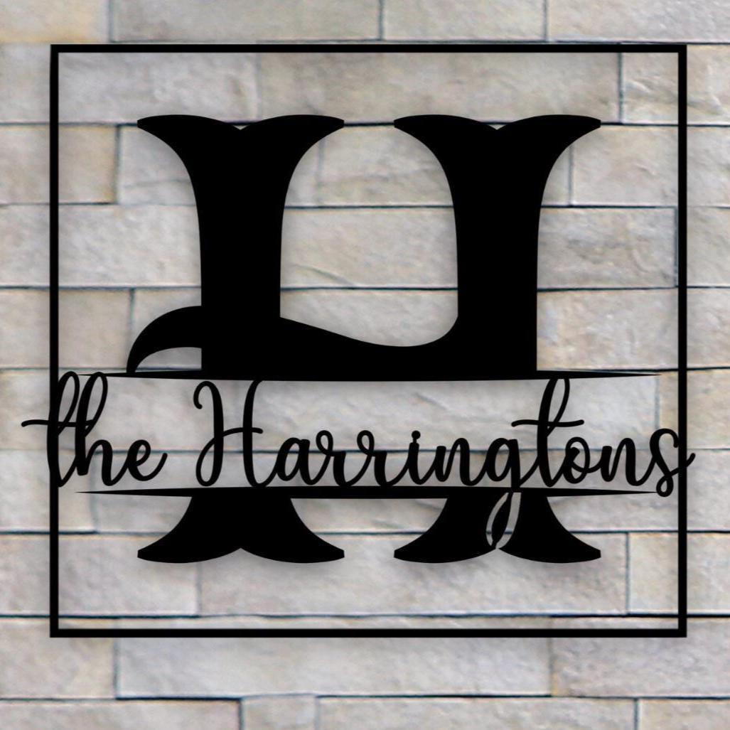 Custom Family Name Sign - Personalized Metal Plaque | Powder Coated Steel Wall Art