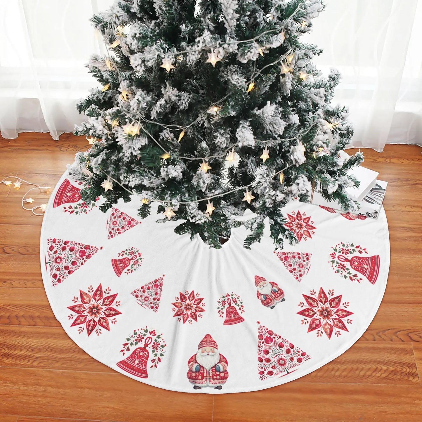 Nordic Christmas Tree Skirt – Scandinavian Holiday Decor | Cozy Fleece Skirt