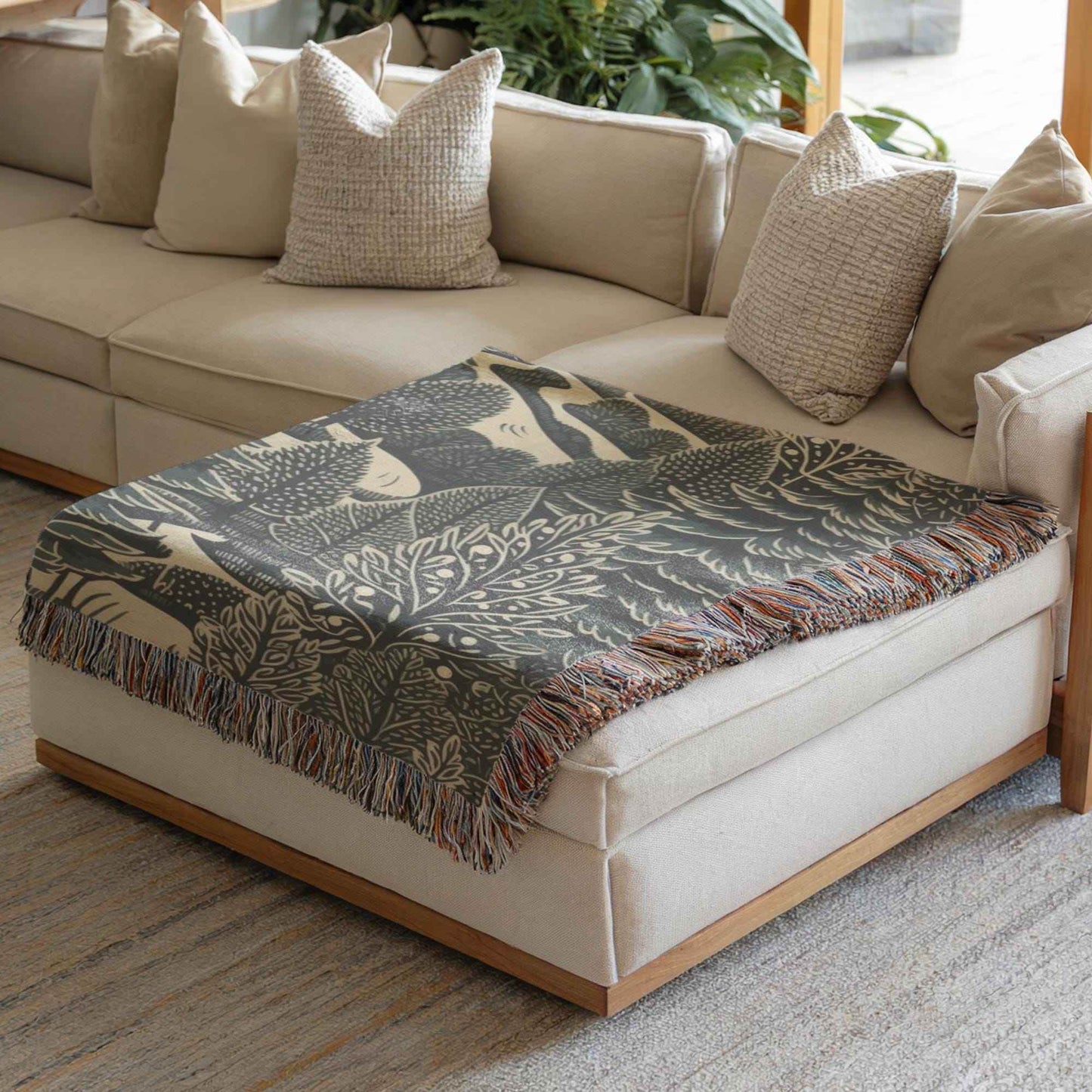 Holiday Woven Blanket – Cozy Cabin Throw With Christmas Tree Design, 3 Sizes - timelessbohochic.com