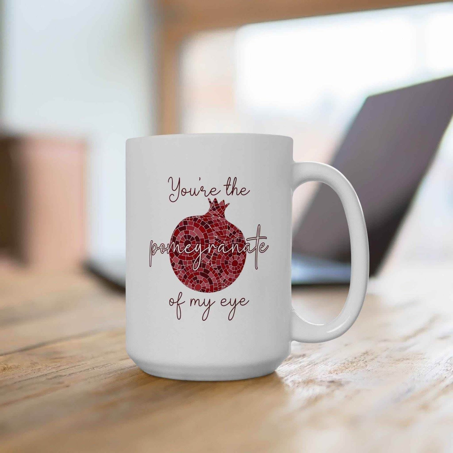 Armenian Coffee Mug – Handcrafted Ceramic Cup with Pomegranate Design, Personalized - timelessbohochic.com