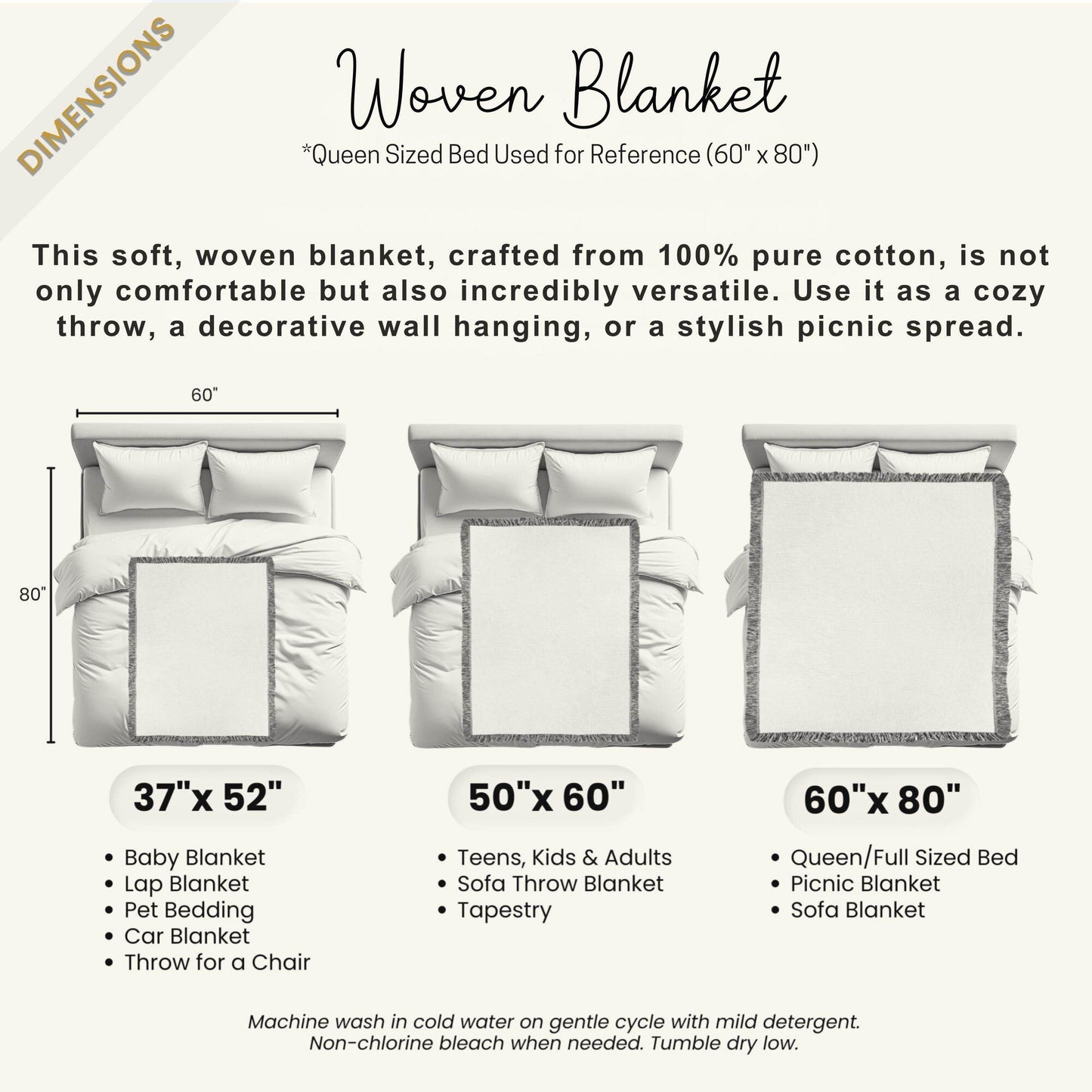 Nautical Blanket – Marine Woven Throw With Striped Fish Design | Coastal Beach Decor - timelessbohochic.com