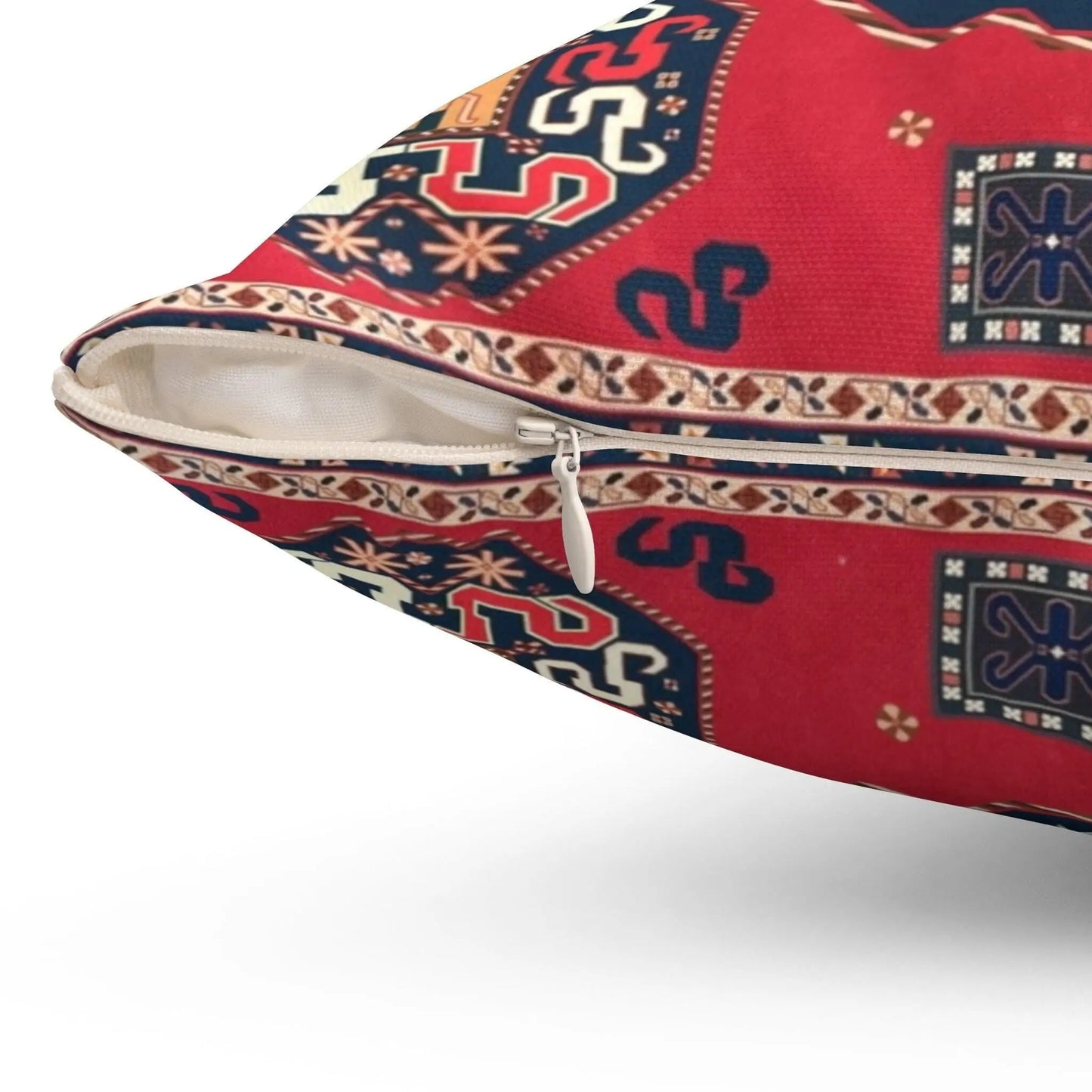 Armenian Alphabet Pillow - Square Decorative Cushion with Traditional Armenian Calligraphy Design