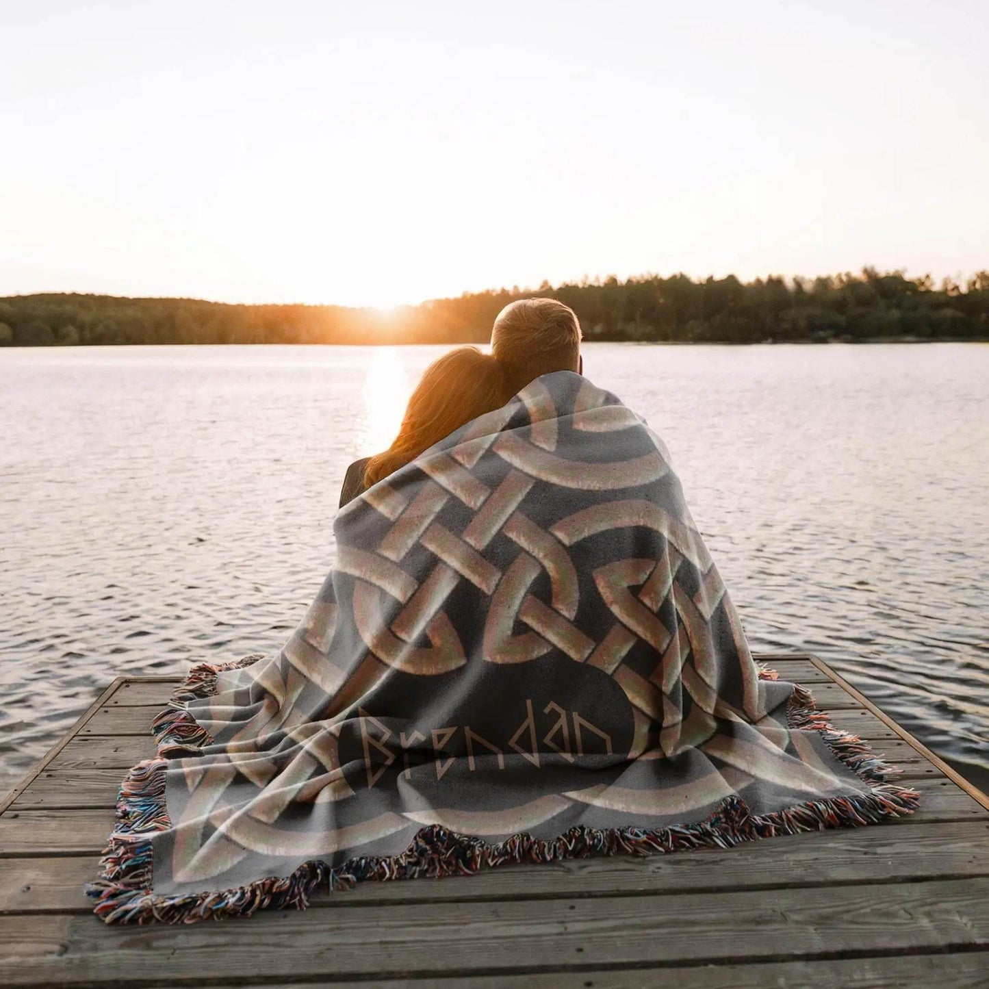 Celtic Woven Blanket – Irish Knotwork Throw | Custom Cotton Heritage Bedspread - timelessbohochic.com