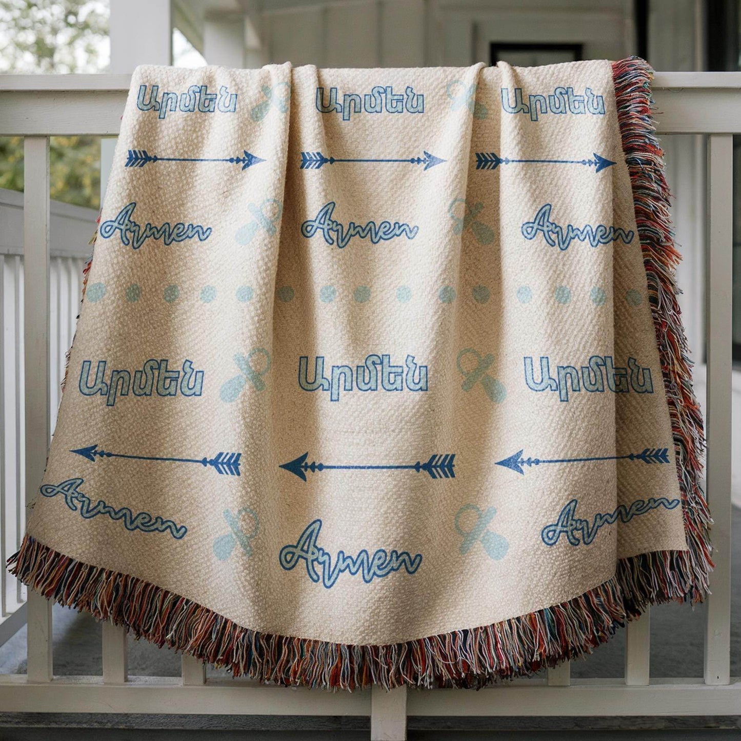 Personalized Baby Blanket - Cotton Crib Coverlet | Soft Newborn Throw Gift - timelessbohochic.com