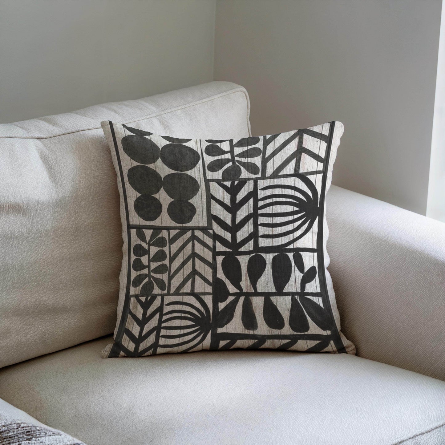 Geometric Throw Pillow - Black White Pillow | Modern Decorative Cushion, Minimalist Home Decor - timelessbohochic.com