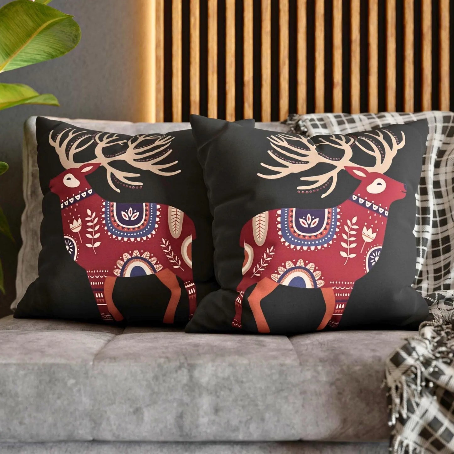 Scandinavian Pillow Cover – Nordic Winter Decor | Cozy Hygge Cushion Sham