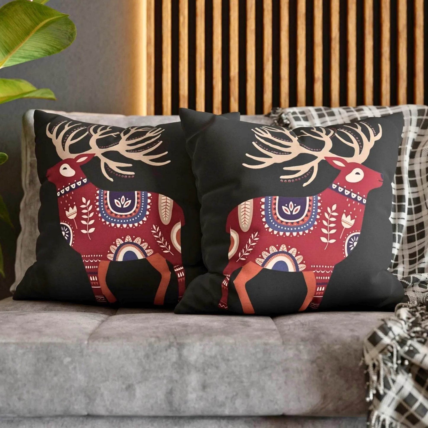 Scandinavian Pillow Cover – Nordic Winter Decor | Cozy Hygge Cushion Sham - timelessbohochic.com