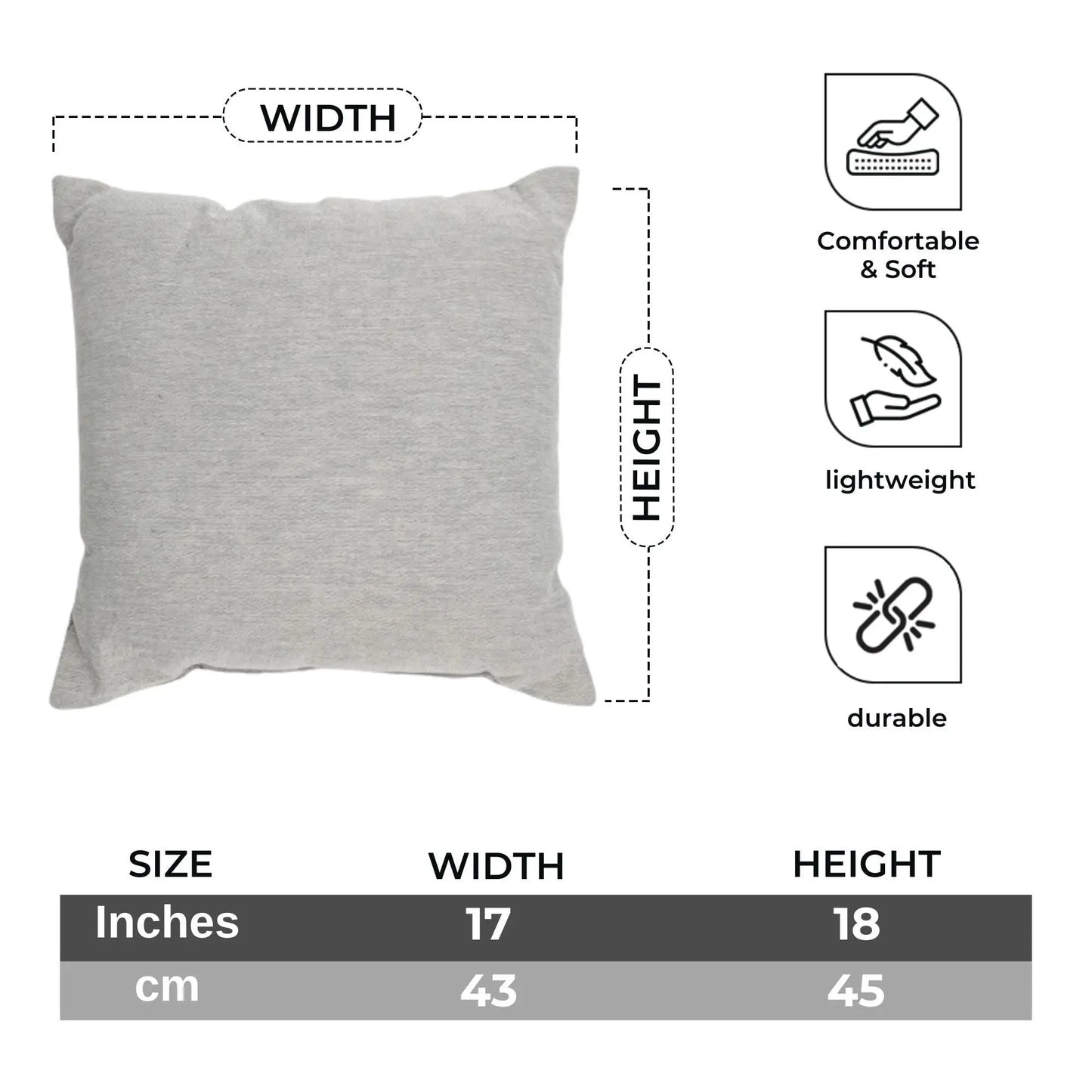 Scandi Woven Pillow – Nordic Decorative Cushion With Red Hearts & Yellow Stars