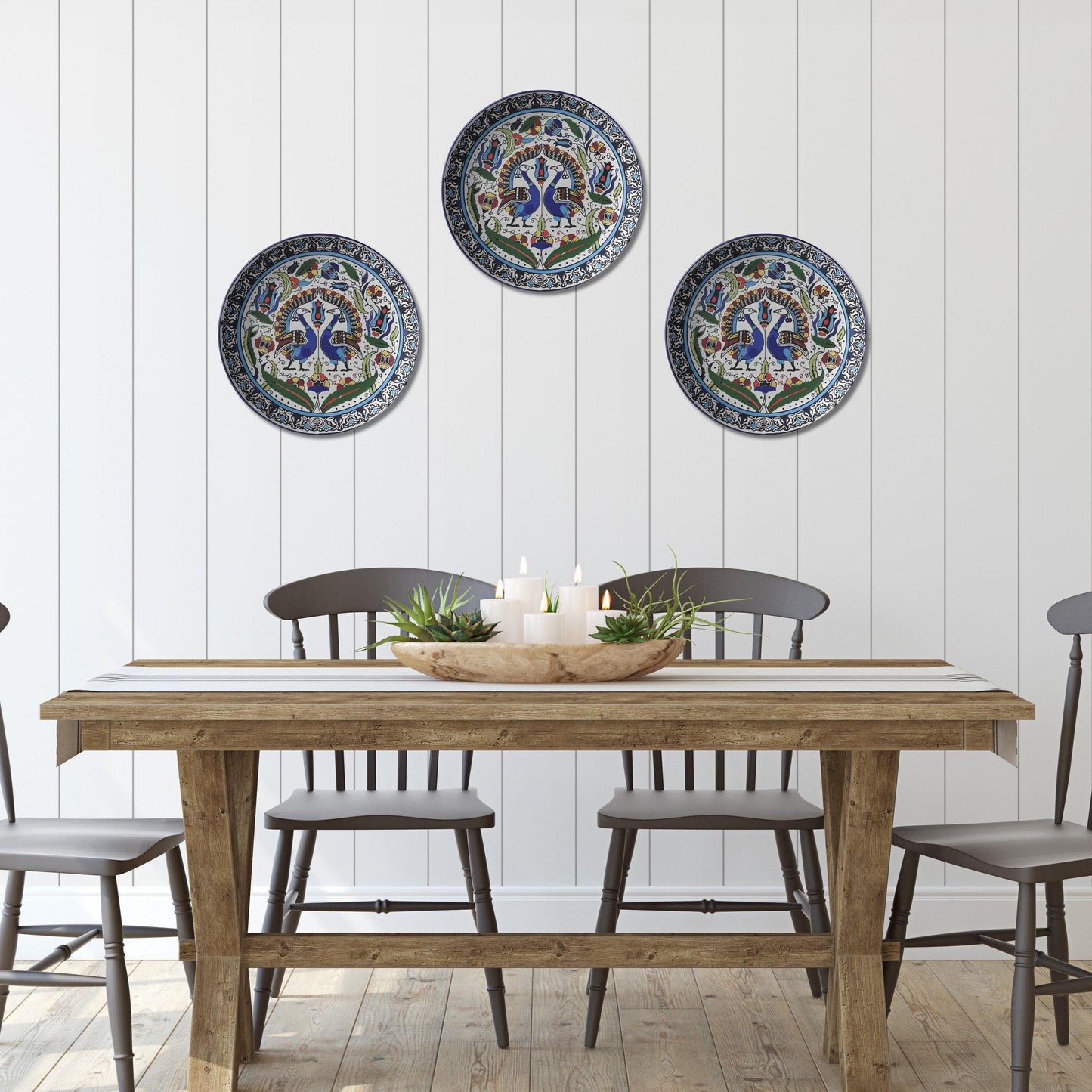 Armenian Peacocks Tableware – Handmade Bone China Plates | Traditional Armenian Dishware Set