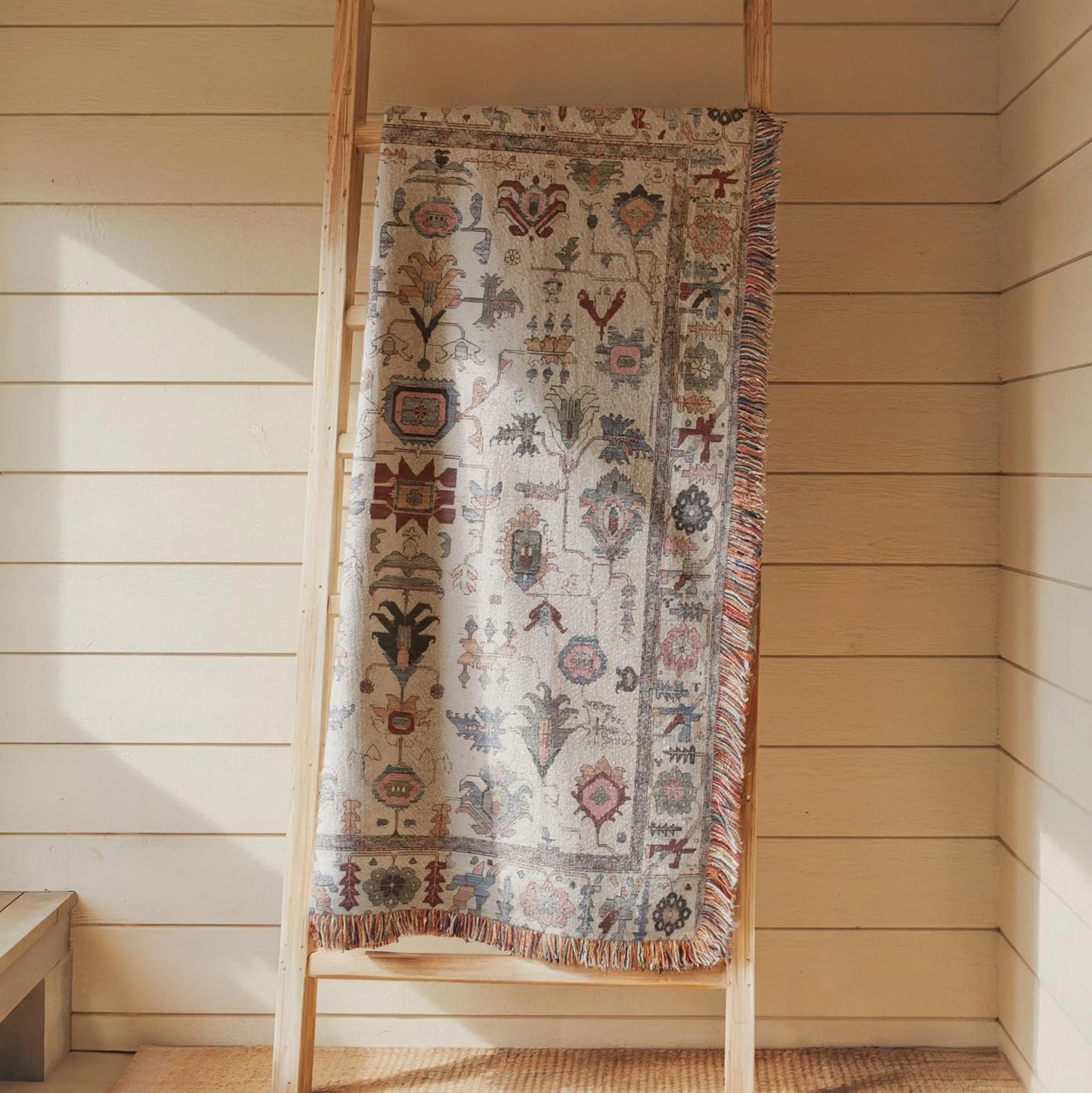 Turkish Rug Tapestry – Anatolian Wall Hanging | Bohemian Wall Decor, Cozy Cotton Blanket