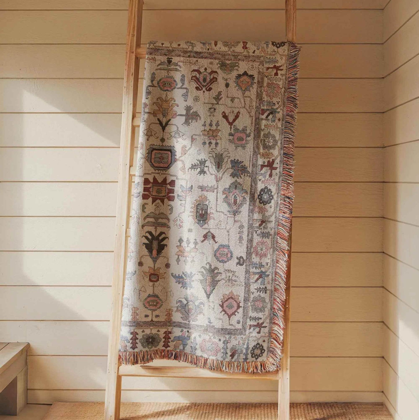 Turkish Rug Tapestry – Anatolian Wall Hanging | Bohemian Wall Decor, Cozy Cotton Blanket - timelessbohochic.com