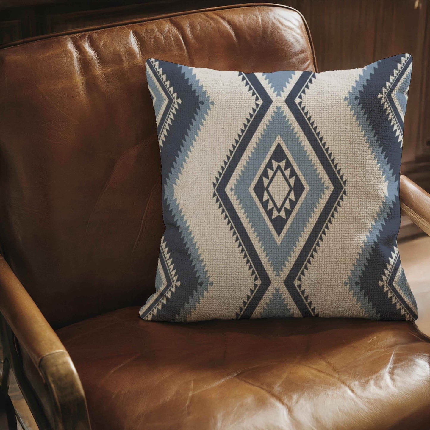 Navajo Style Throw Pillow - Soft Textured Cotton Cushion with Colorful Fringe - timelessbohochic.com
