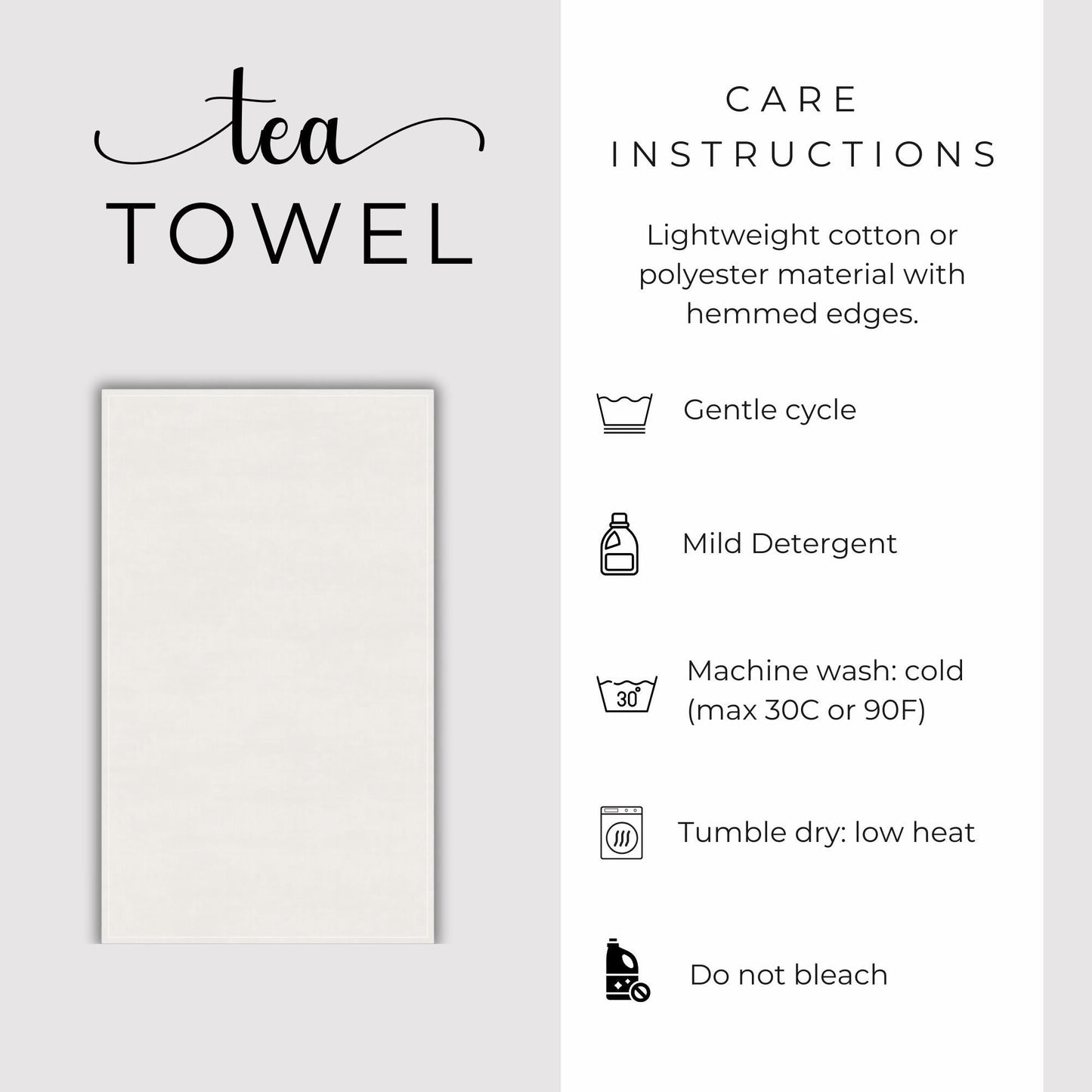 Poinsettia Tea Towel - Elegant White Gold Christmas Kitchen Decor & Holiday Gift