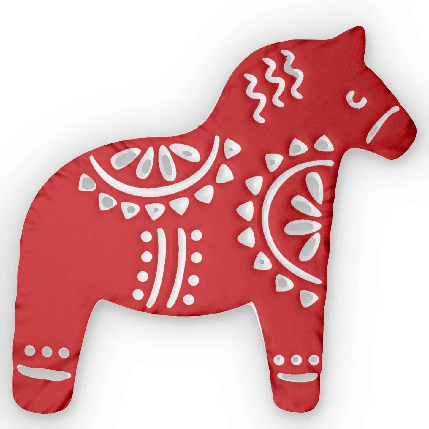 Dala Horse Pillow - Swedish Folk Art Cozy Cushion | Customizable Nordic Home Decor - timelessbohochic.com