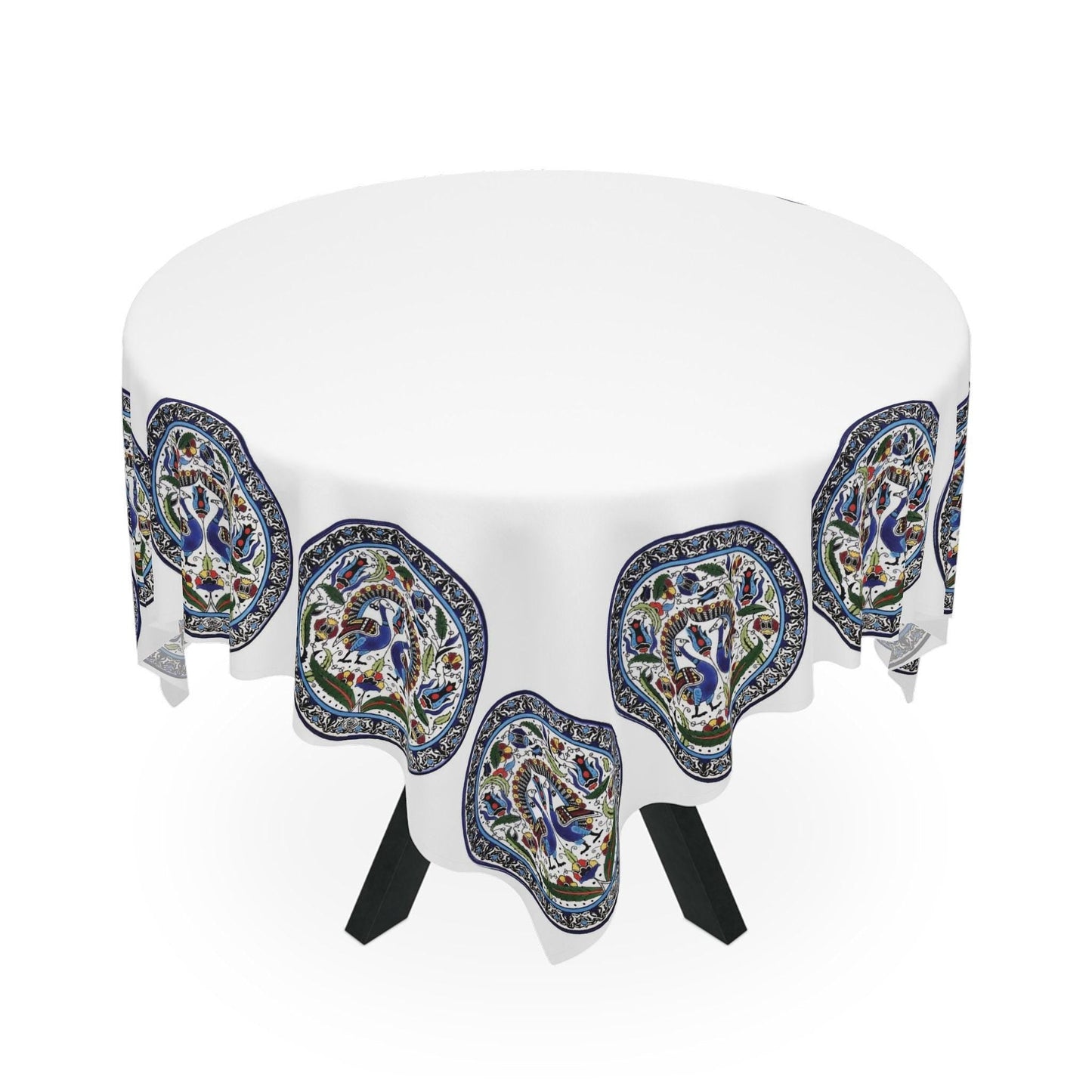 Armenian Peacocks Tablecloth - Elegant Bird Design Table Spread | Heritage Gift Armenia