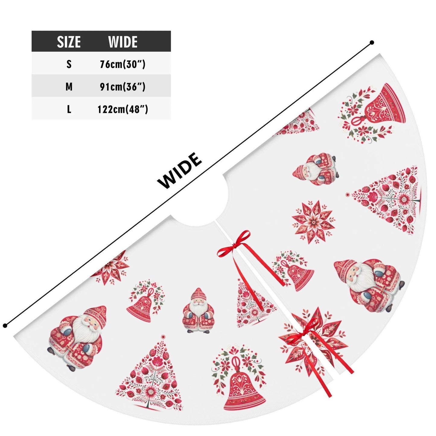 Nordic Christmas Tree Skirt – Scandinavian Holiday Decor | Cozy Fleece Skirt